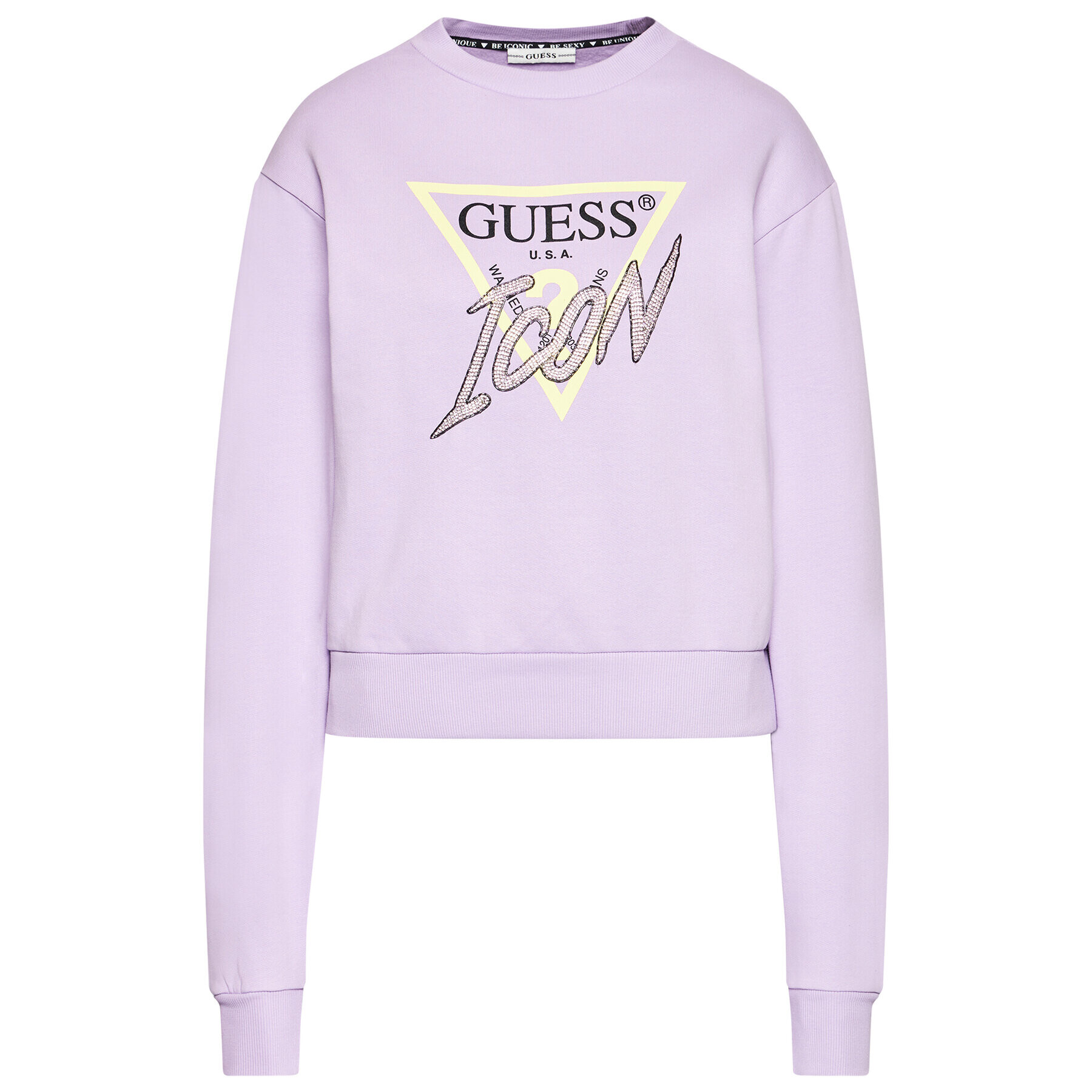 Guess Суитшърт W1RQ04 K68I0 Виолетов Regular Fit - Pepit.bg