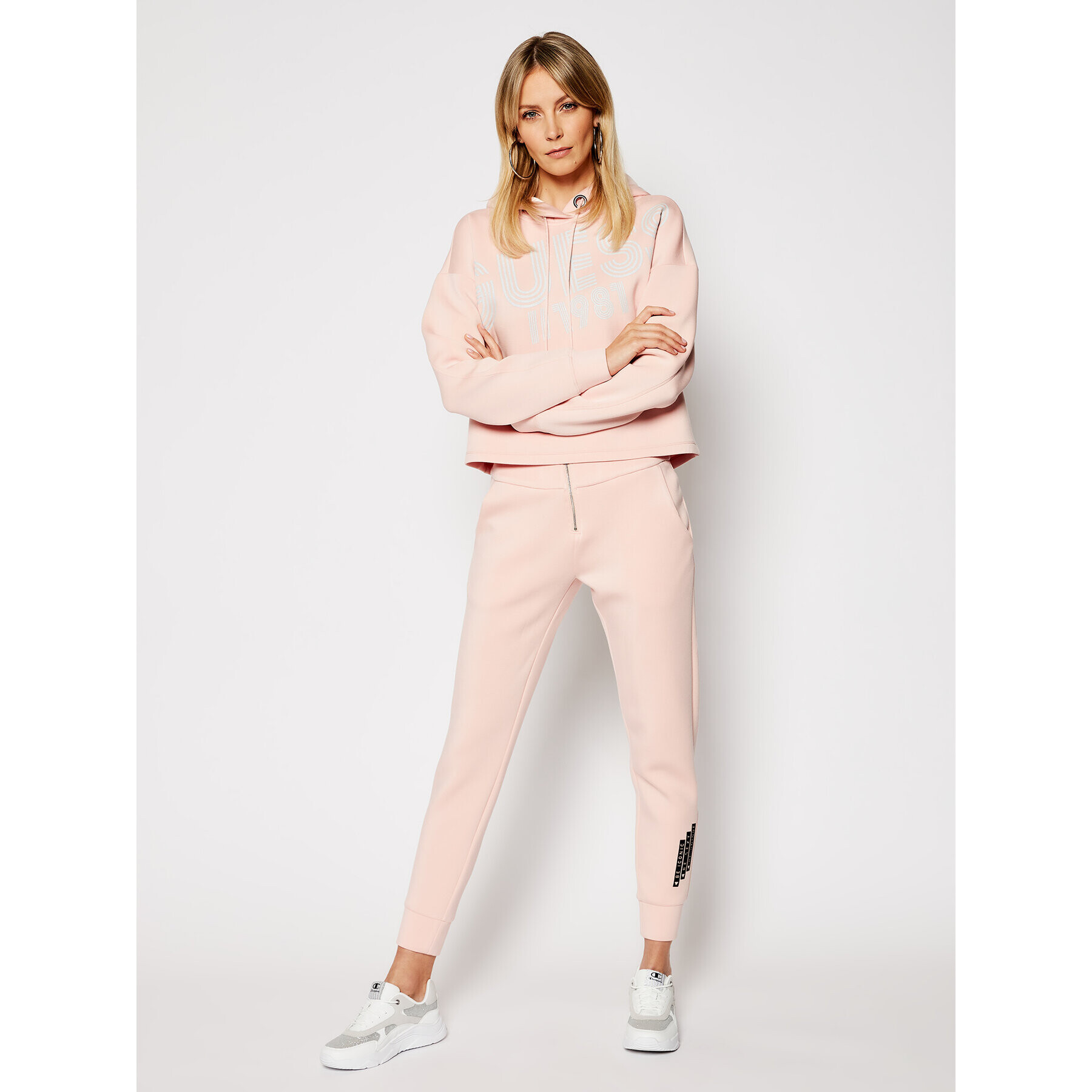 Guess Суитшърт W1RQ69 K7UW2 Розов Oversize - Pepit.bg