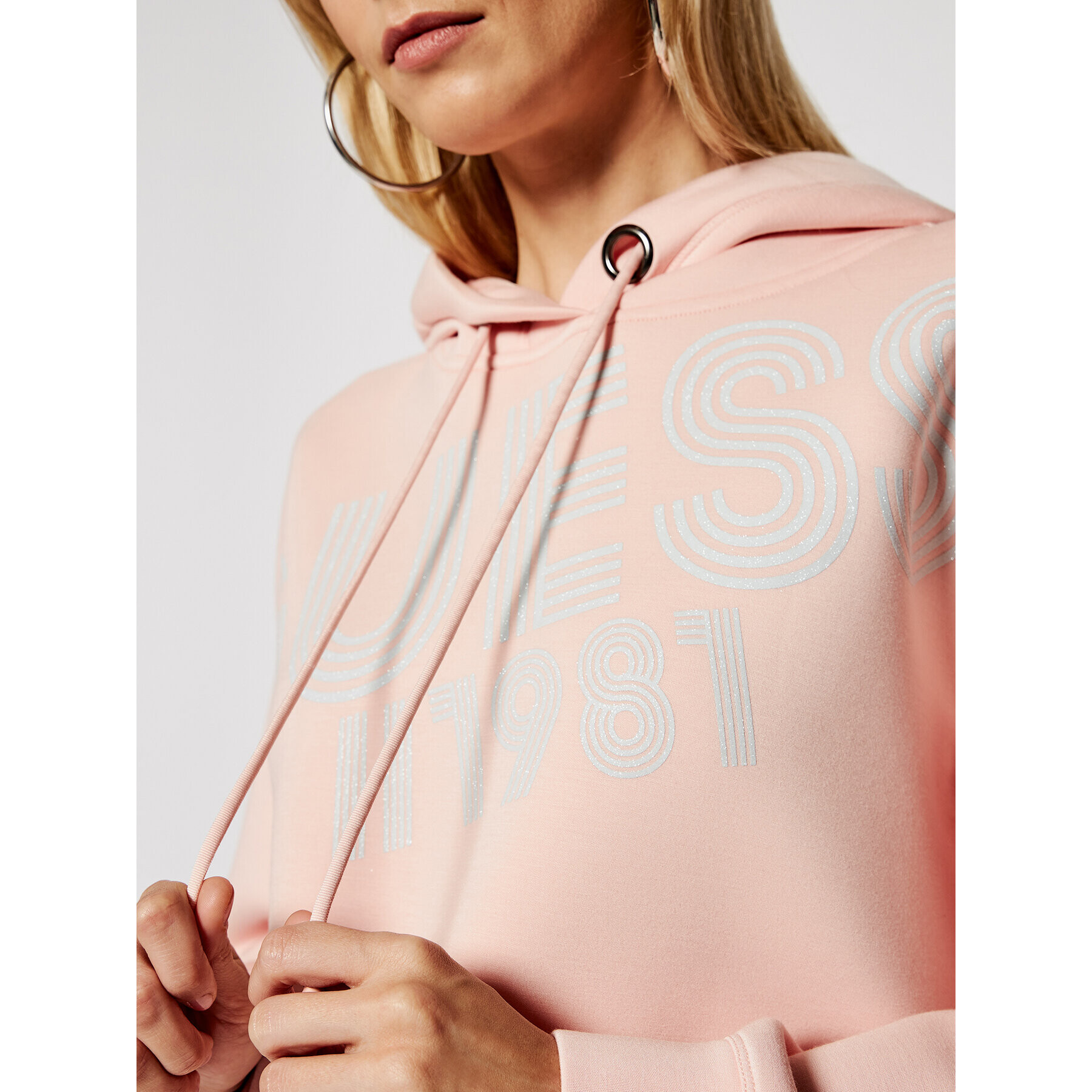 Guess Суитшърт W1RQ69 K7UW2 Розов Oversize - Pepit.bg