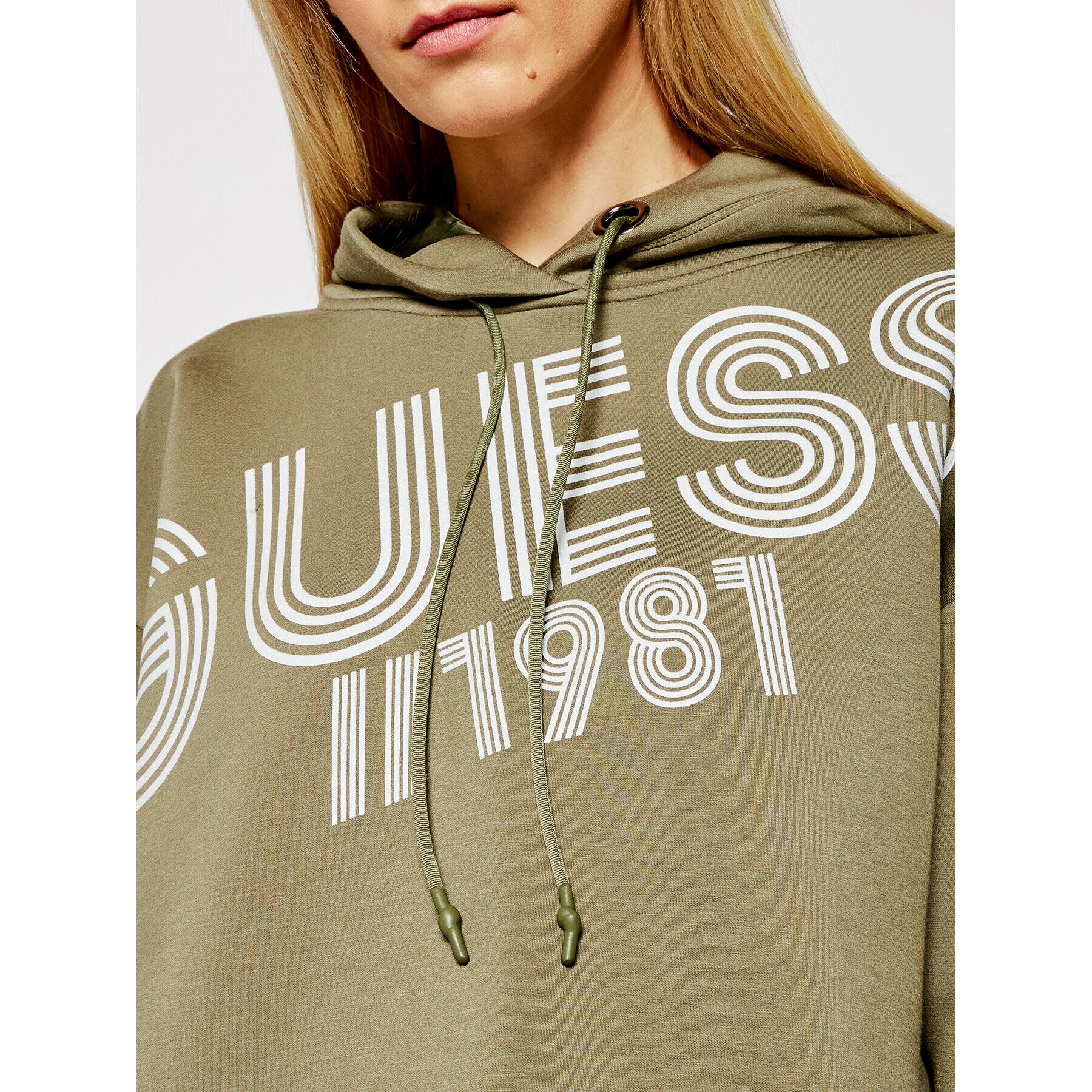 Guess Суитшърт W1RQ69 K7UW2 Зелен Oversize - Pepit.bg