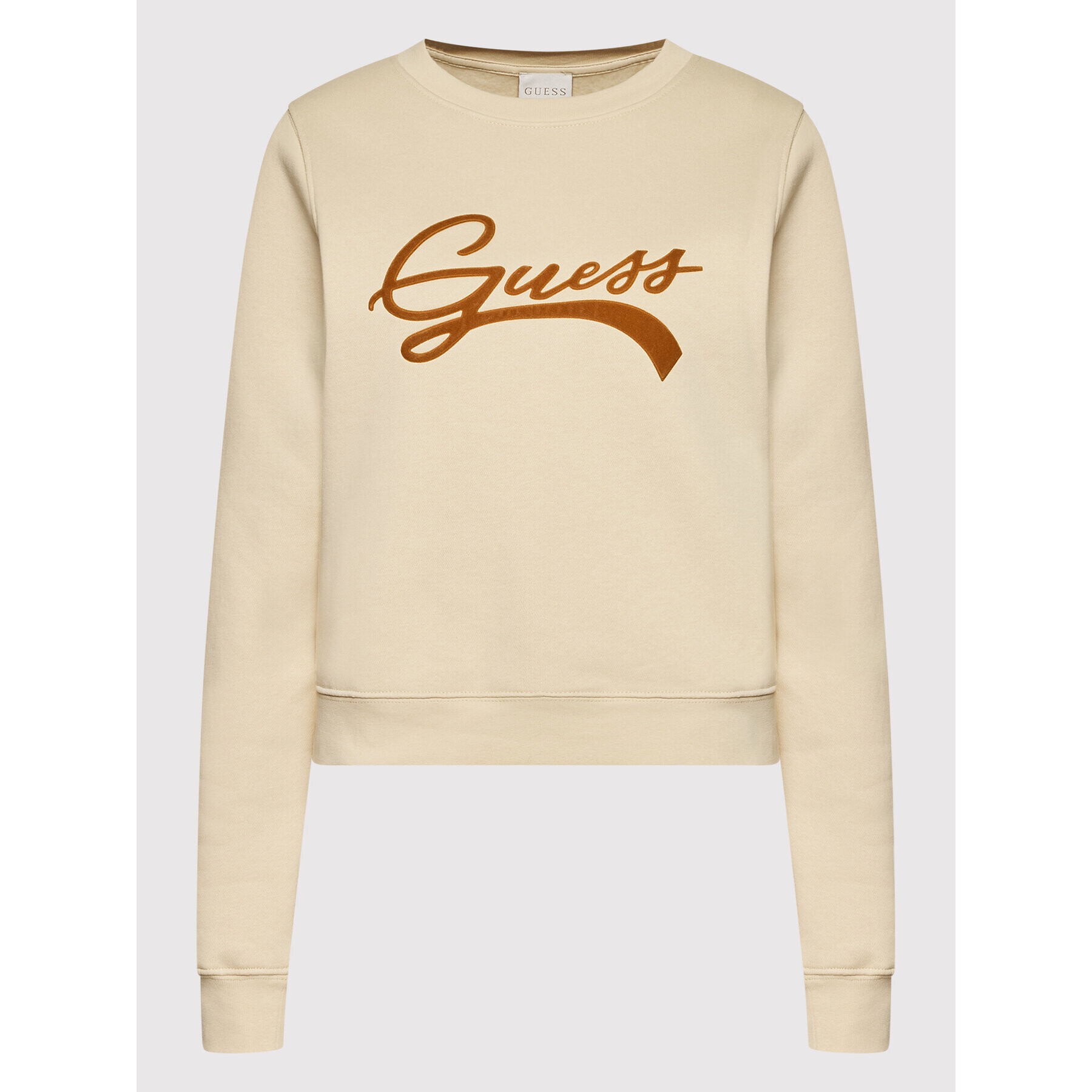 Guess Суитшърт W2BQ09 K9Z21 Бежов Regular Fit - Pepit.bg