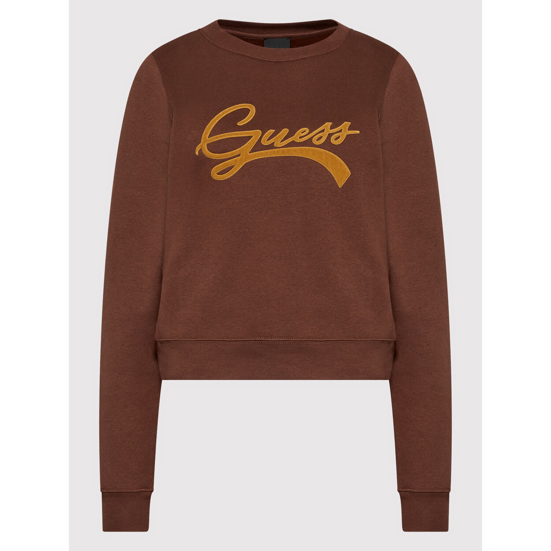 Guess Суитшърт W2BQ09 K9Z21 Кафяв Regular Fit - Pepit.bg