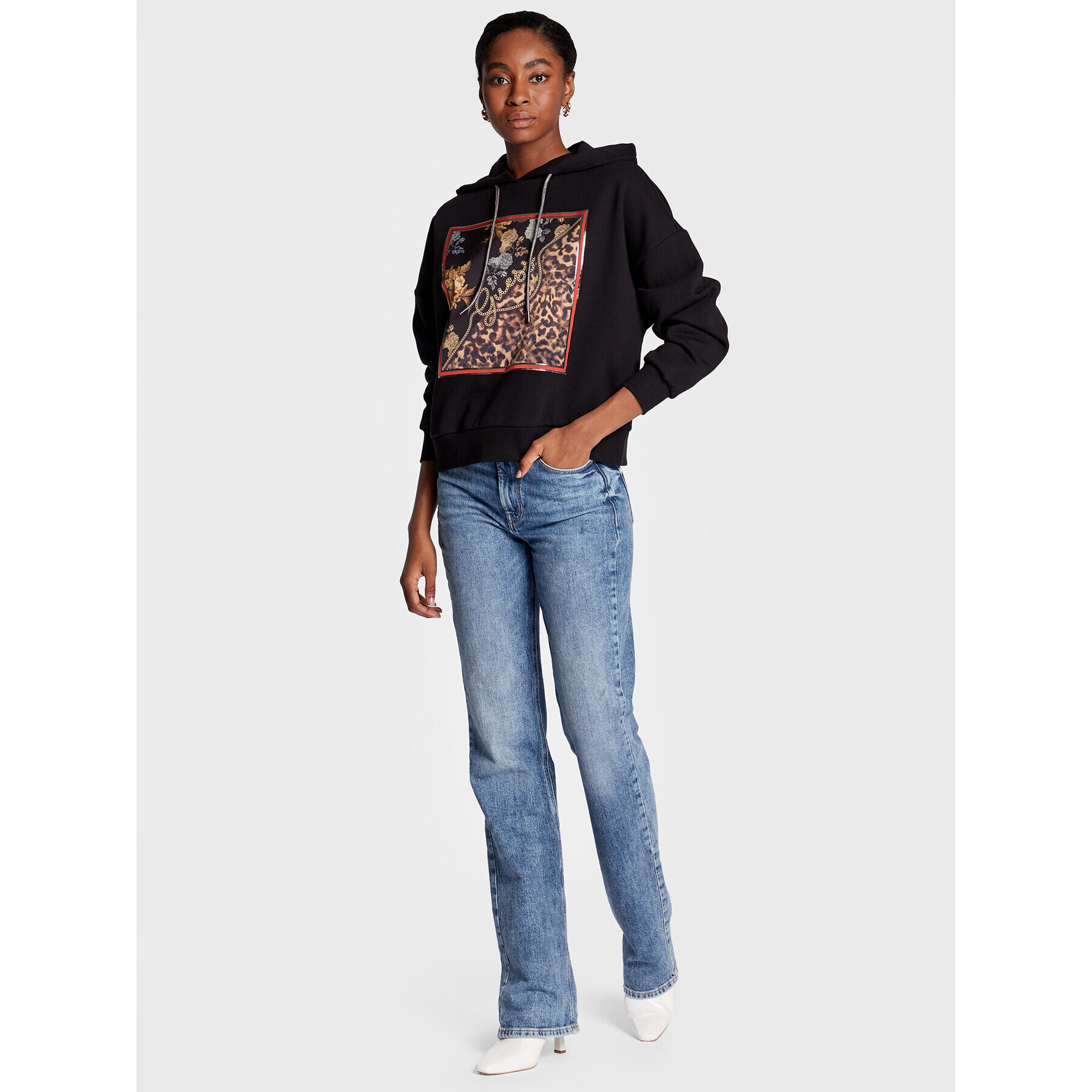 Guess Суитшърт W2BQ10 K9YH1 Черен Relaxed Fit - Pepit.bg