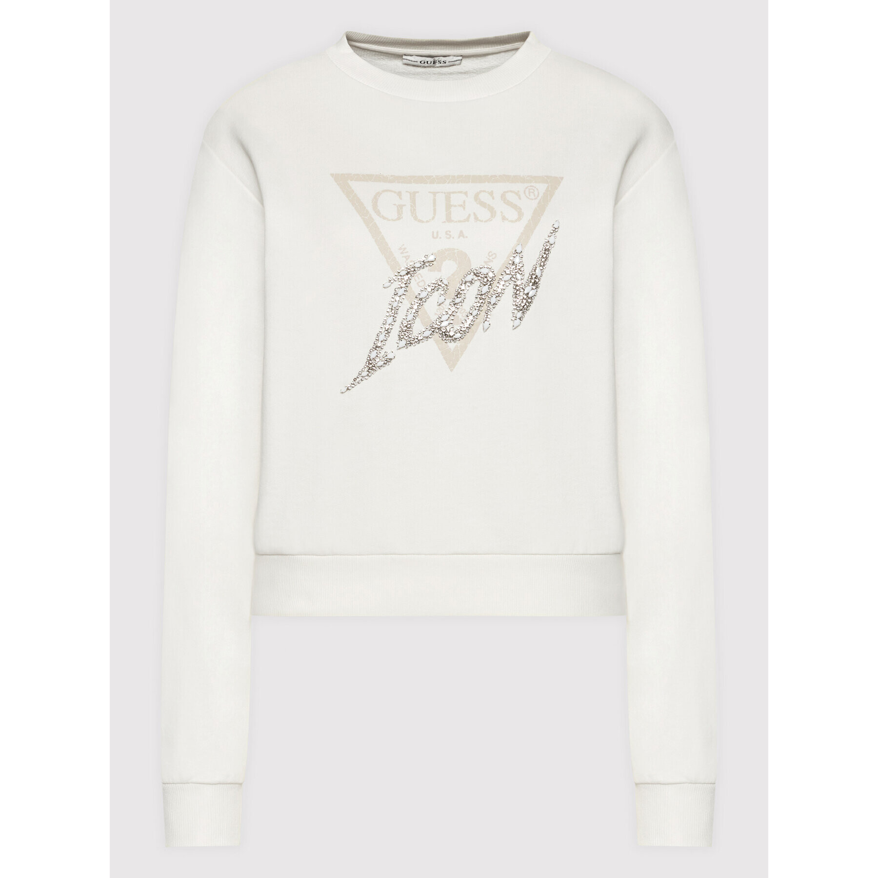 Guess Суитшърт W2GQ07 KB680 Бежов Regular Fit - Pepit.bg