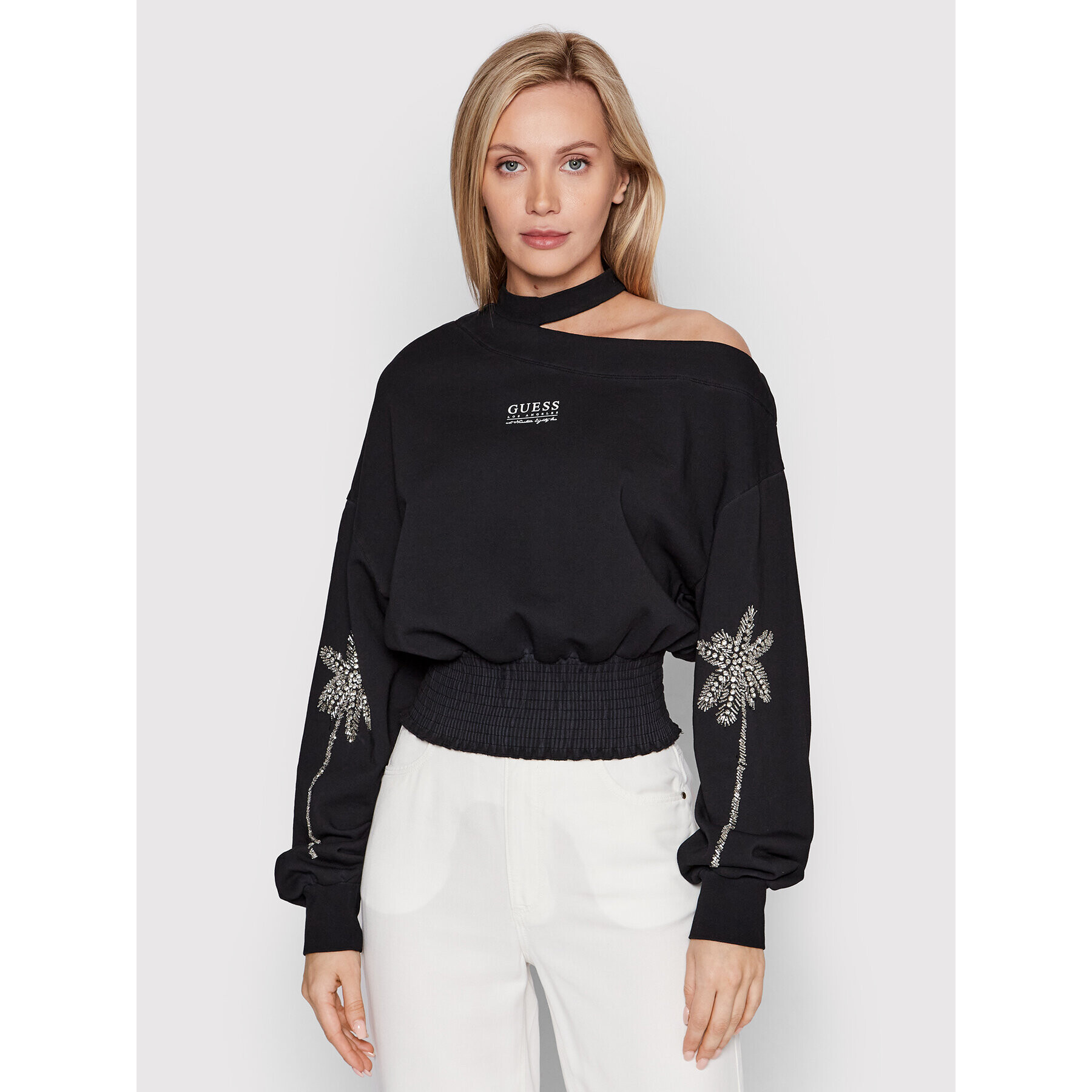 Guess Суитшърт W2GQ17 KB3O0 Черен Relaxed Fit - Pepit.bg