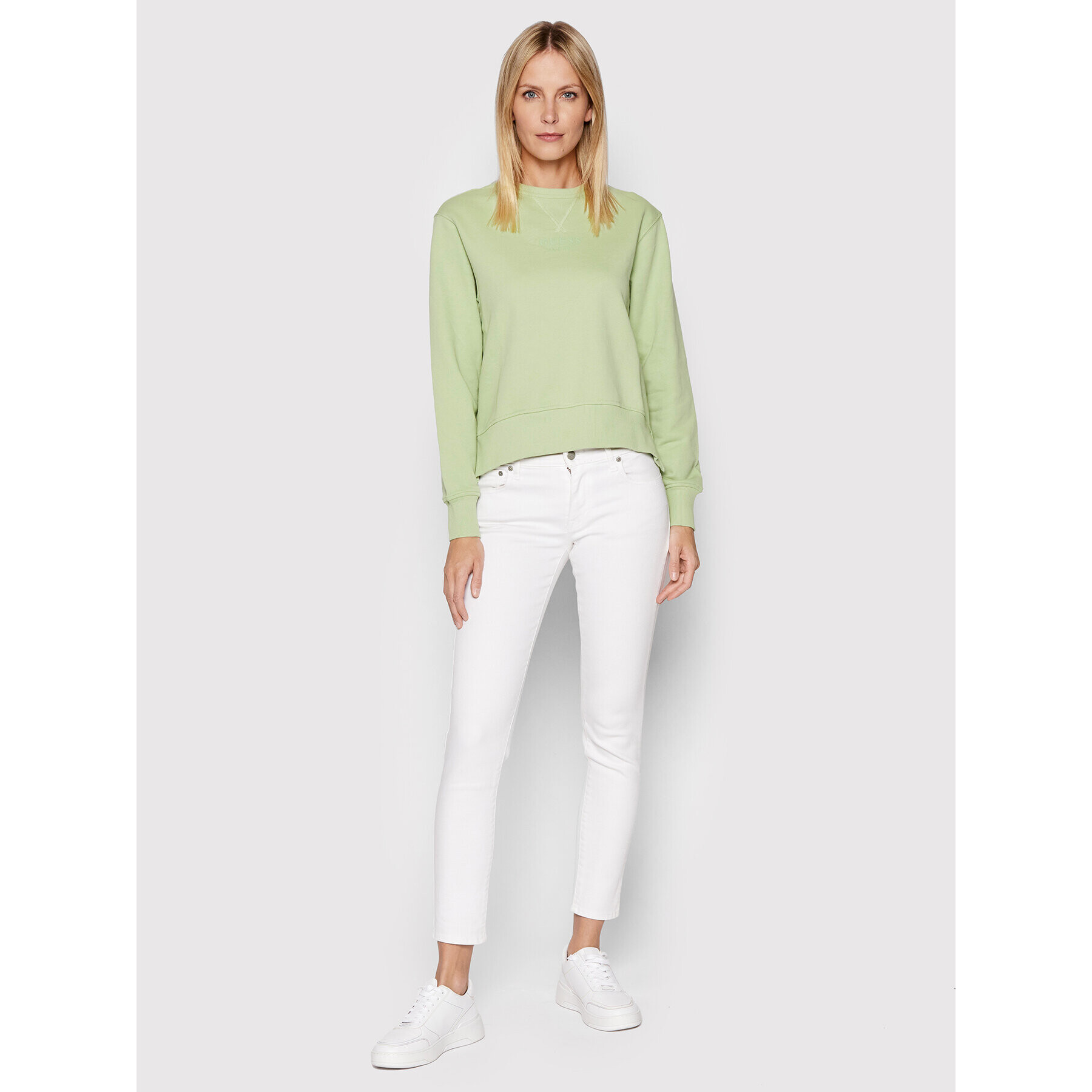 Guess Суитшърт W2GQ30 KB4N1 Зелен Relaxed Fit - Pepit.bg
