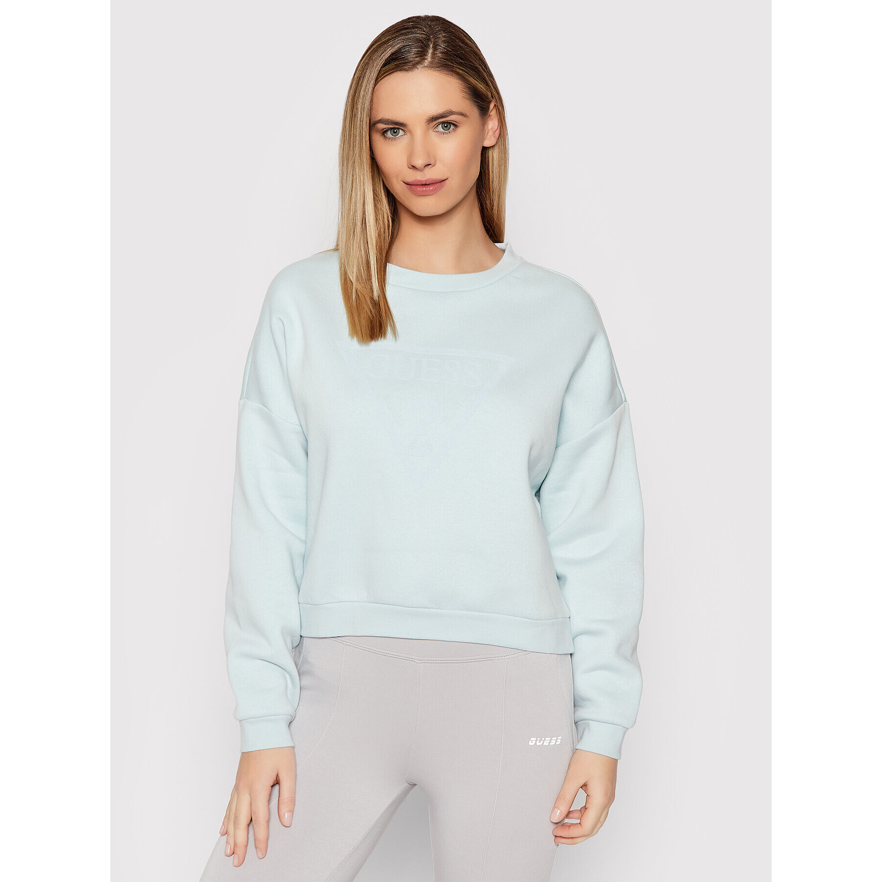 Guess Суитшърт W2RQ00 K9Z21 Син Relaxed Fit - Pepit.bg