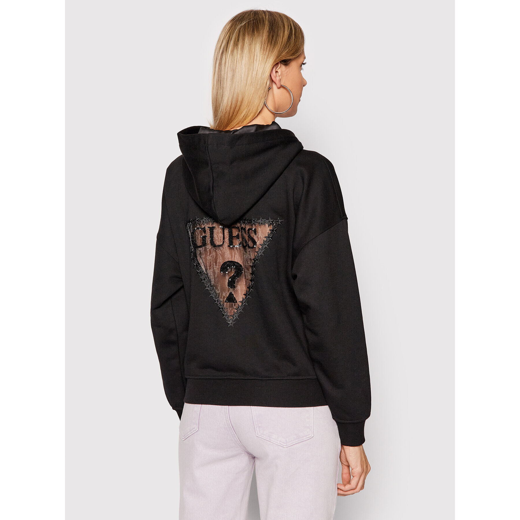 Guess Суитшърт W2RQ04 K8801 Черен Regular Fit - Pepit.bg