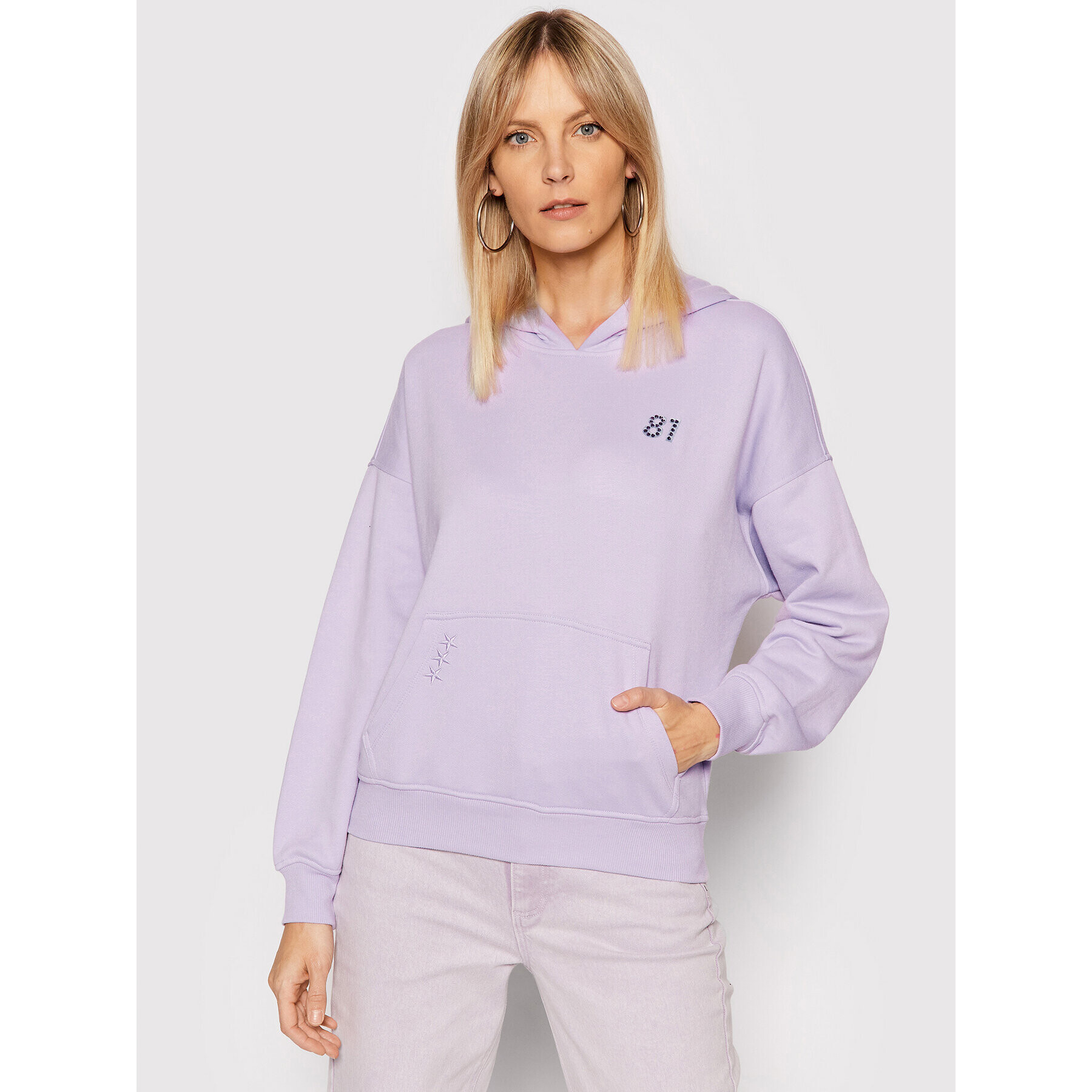 Guess Суитшърт W2RQ04 K8801 Виолетов Regular Fit - Pepit.bg