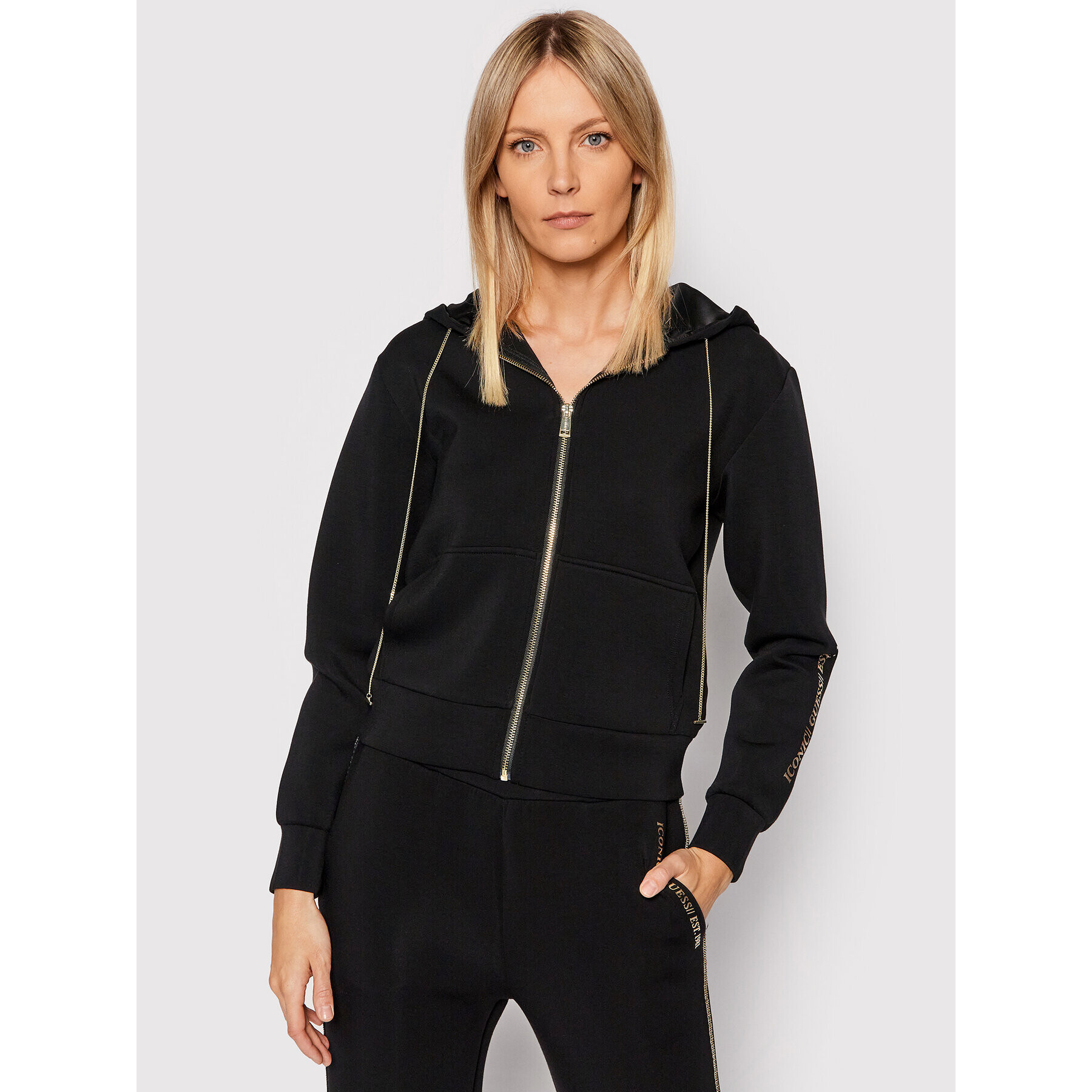 Guess Суитшърт W2RQ06 K7UW2 Черен Regular Fit - Pepit.bg