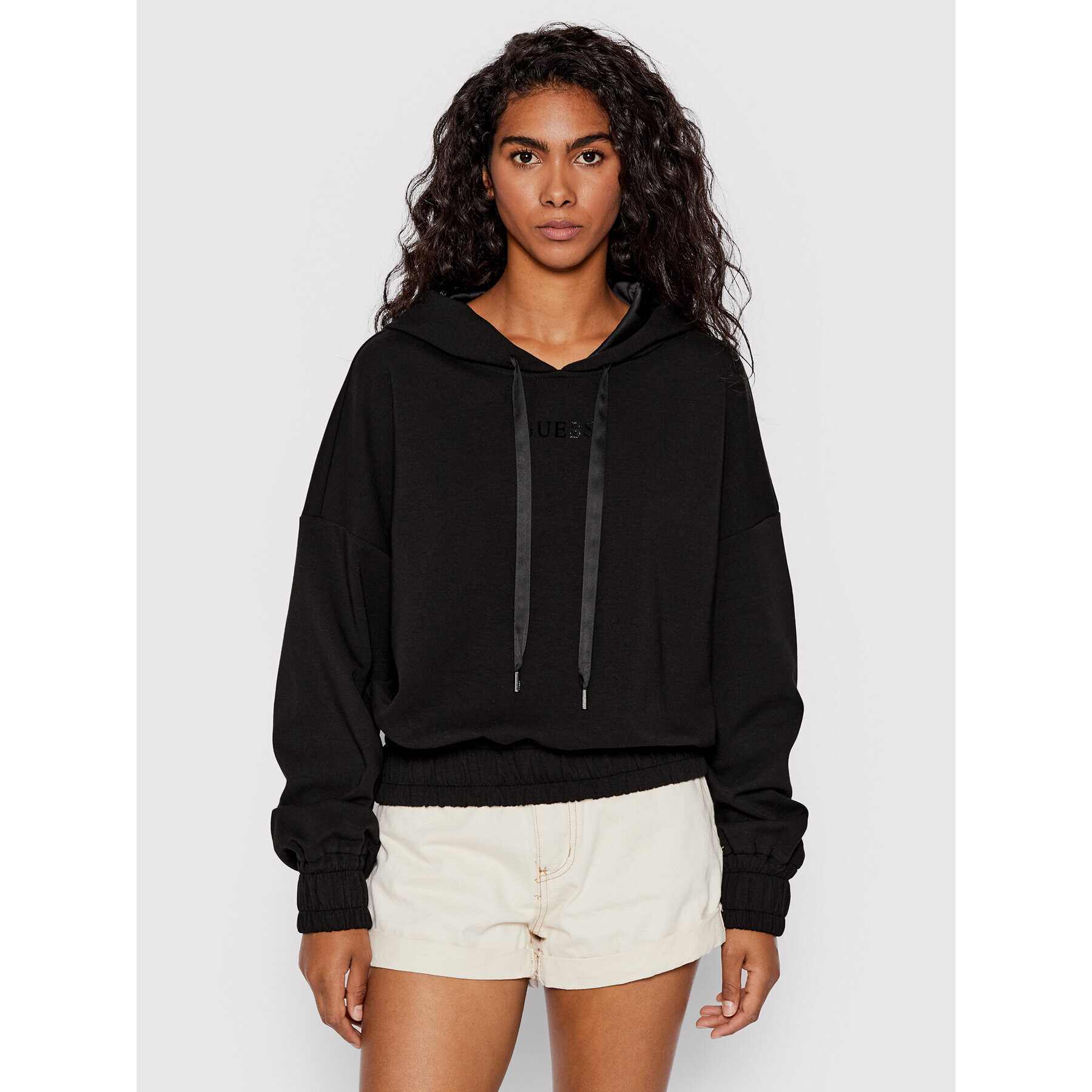 Guess Суитшърт W2YQ05 KB932 Черен Relaxed Fit - Pepit.bg