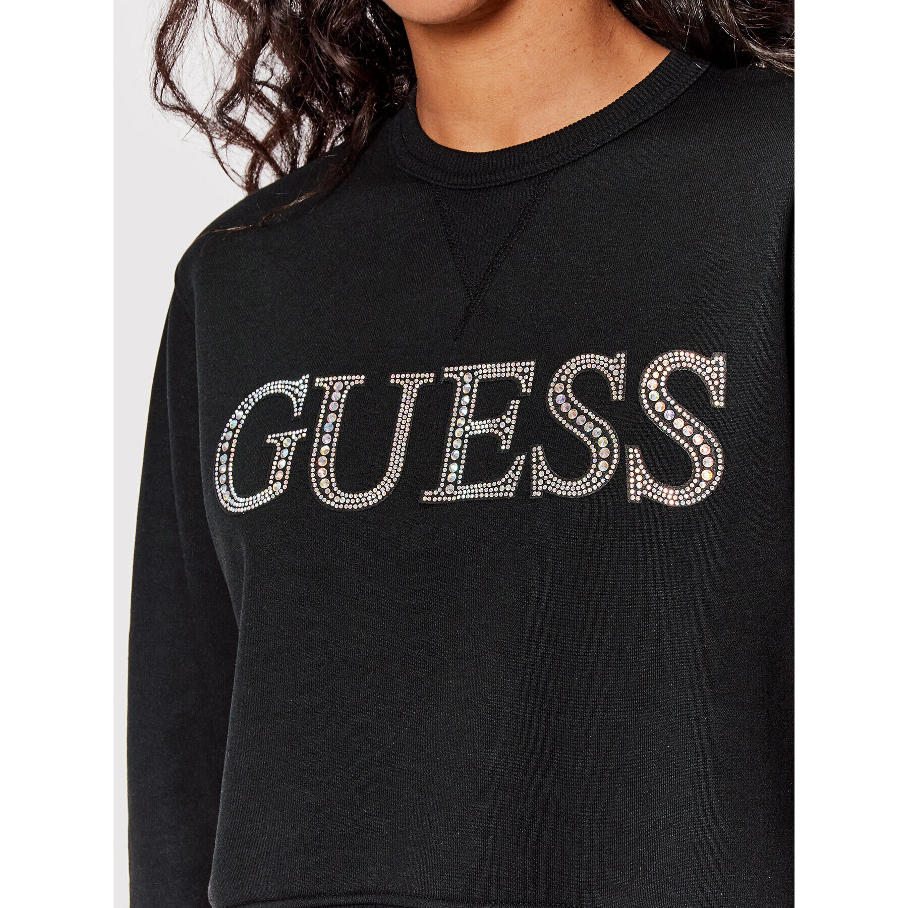 Guess Суитшърт W2YQ09 K8801 Черен Regular Fit - Pepit.bg