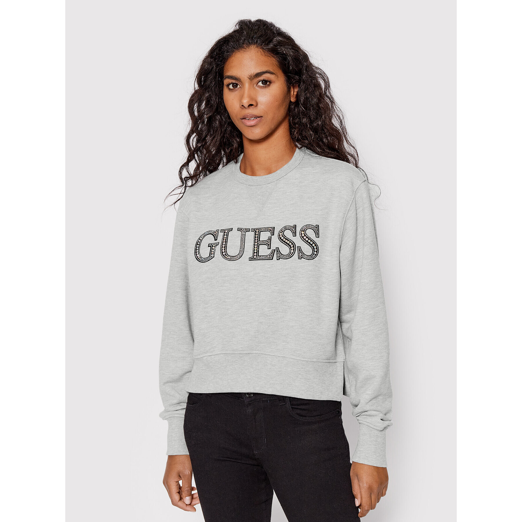 Guess Суитшърт W2YQ09 K8801 Сив Regular Fit - Pepit.bg