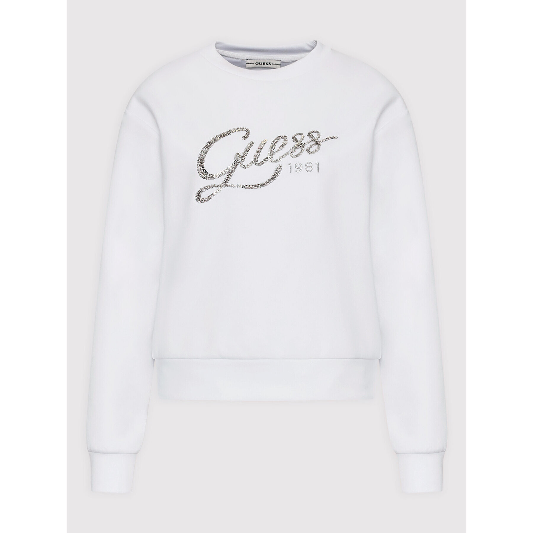 Guess Суитшърт W2YQ13 KB932 Бял Regular Fit - Pepit.bg