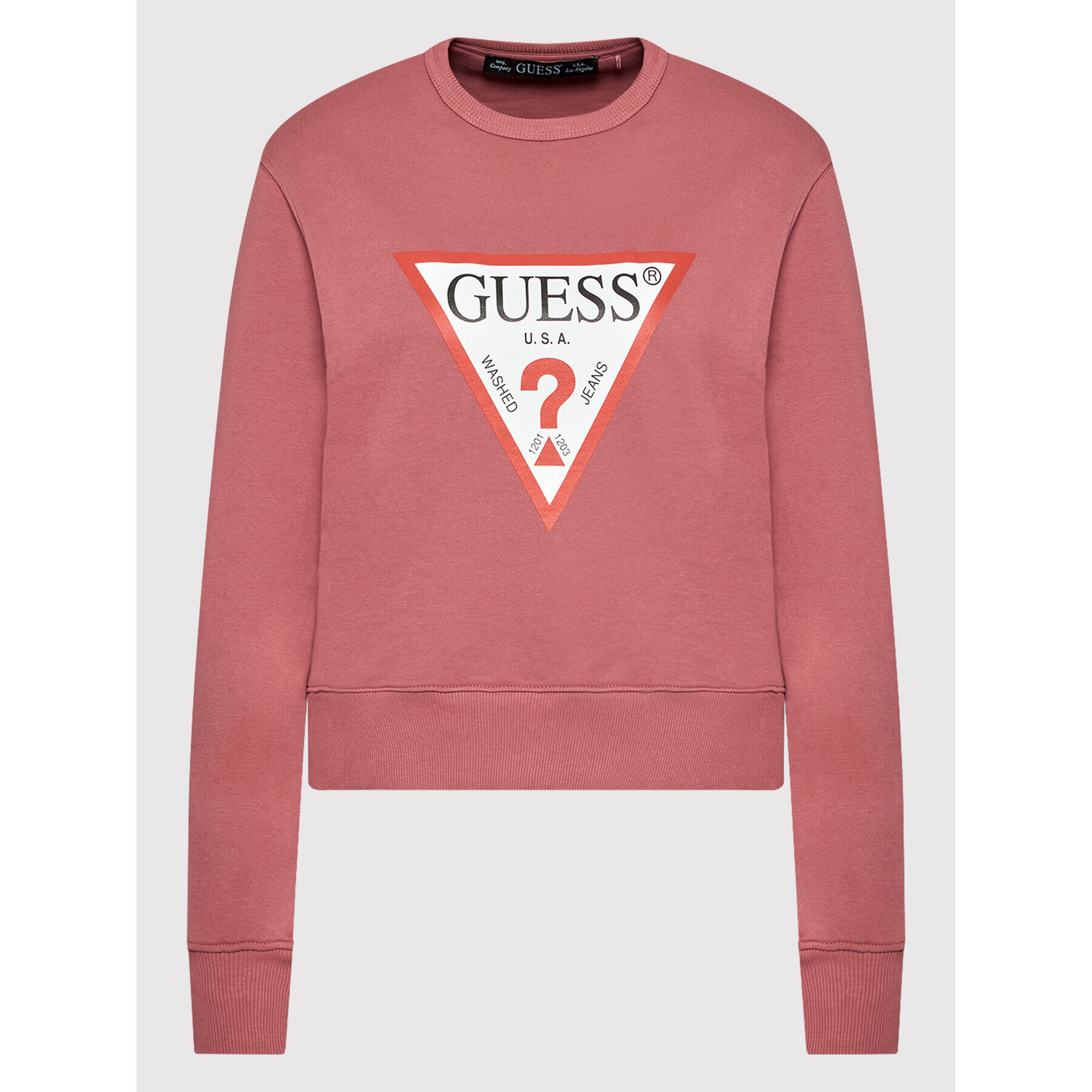 Guess Суитшърт W2YQ16 KBA10 Бордо Relaxed Fit - Pepit.bg