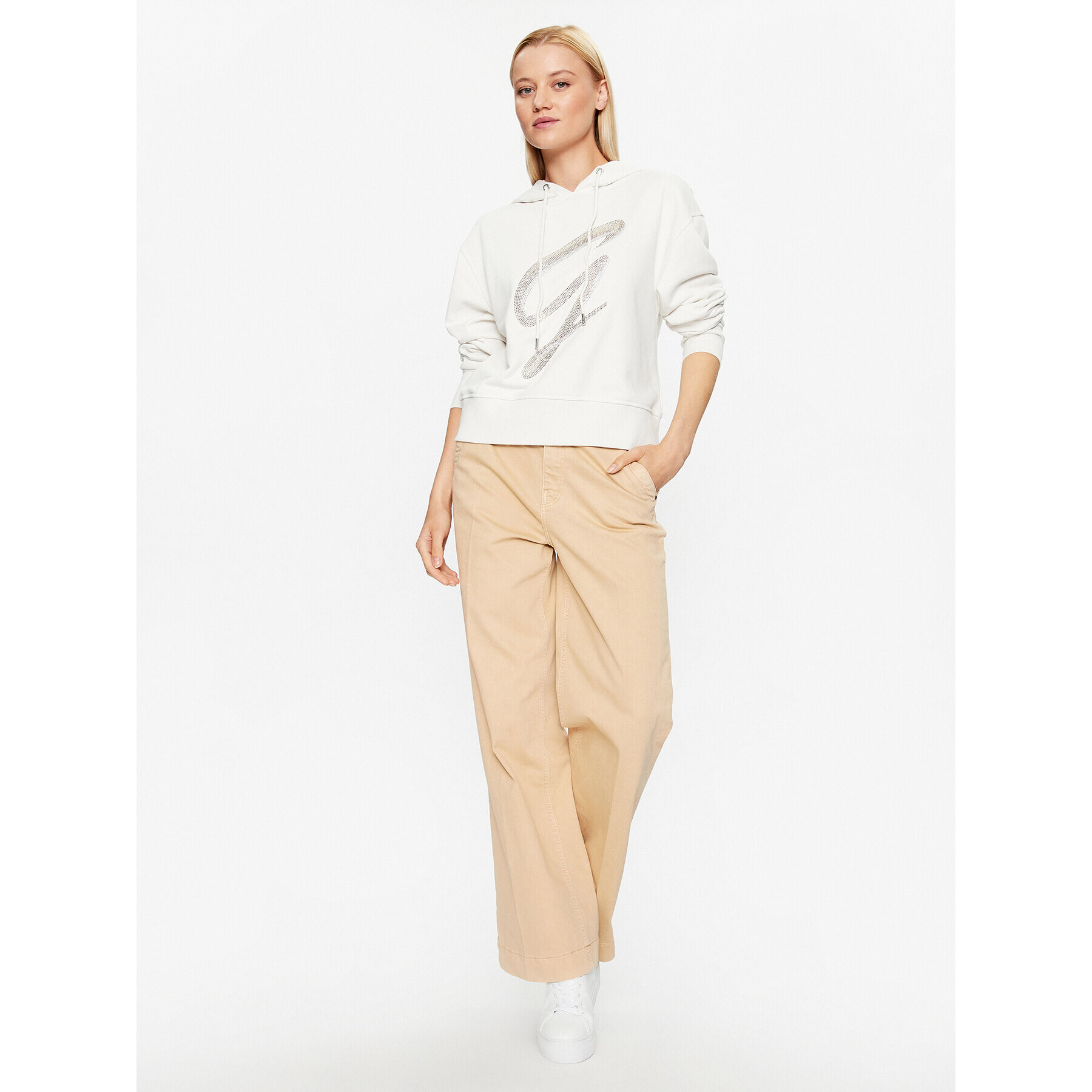 Guess Суитшърт W3BQ10 KBKM0 Екрю Regular Fit - Pepit.bg