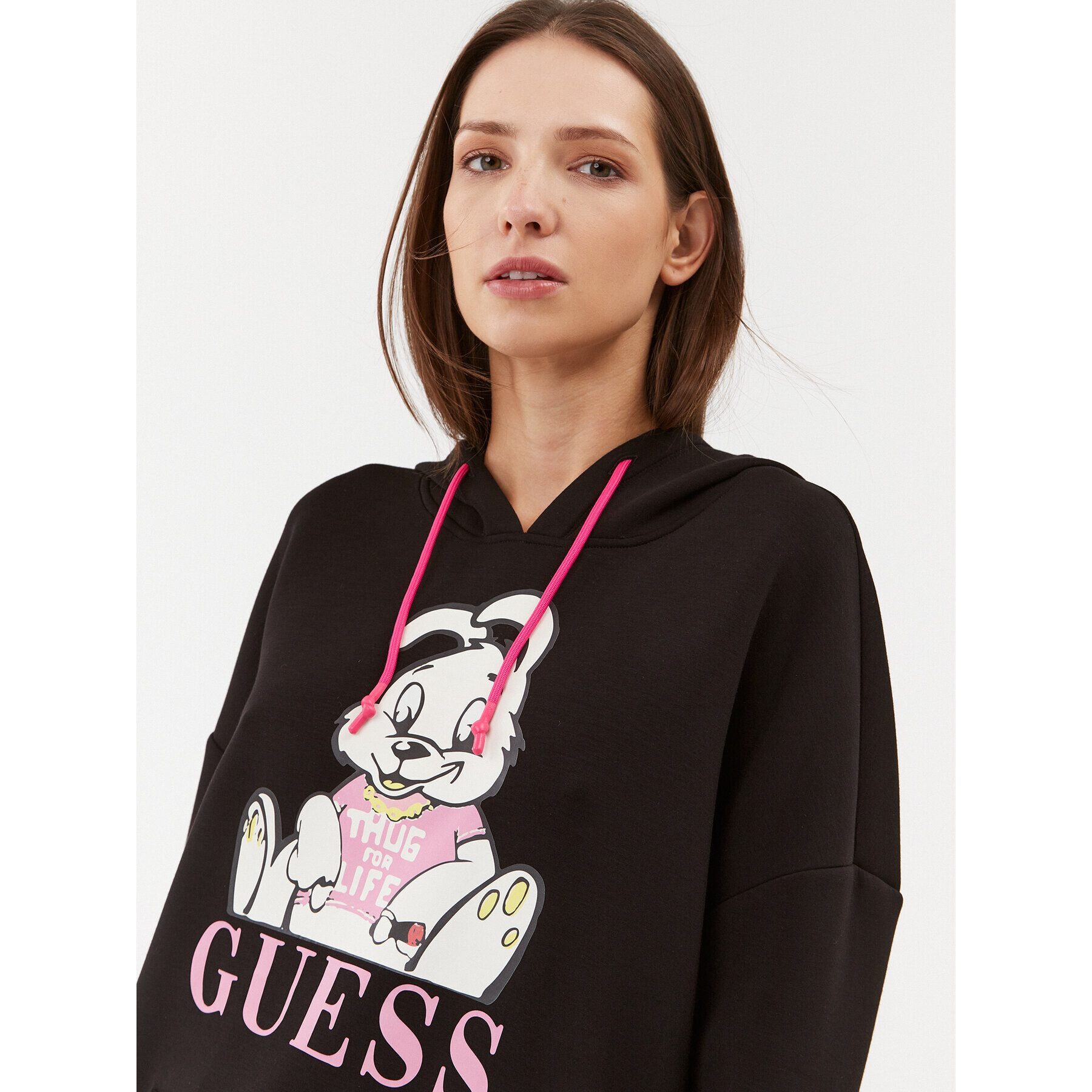 Guess Суитшърт W3BQ23 K7UW2 Черен Regular Fit - Pepit.bg
