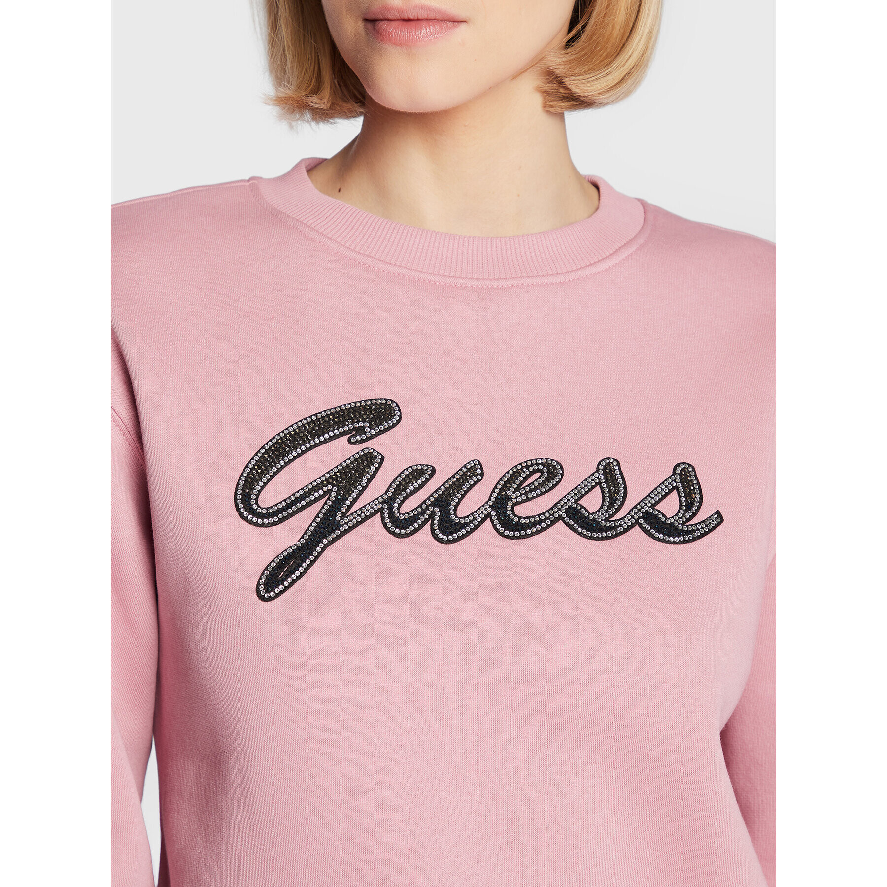 Guess Суитшърт W3RQ10 K9Z21 Розов Relaxed Fit - Pepit.bg