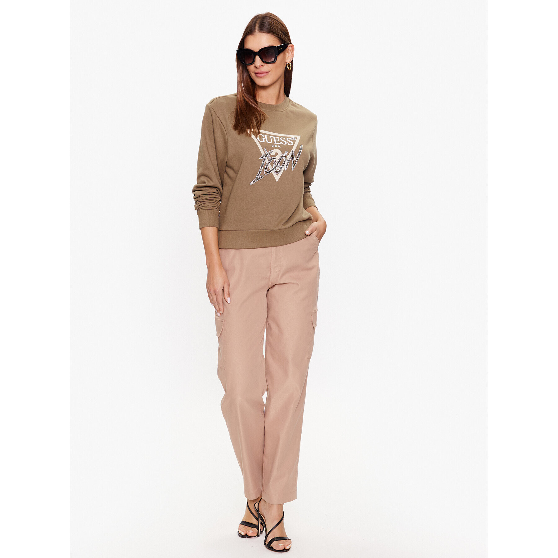 Guess Суитшърт W3YQ01 KB683 Зелен Regular Fit - Pepit.bg