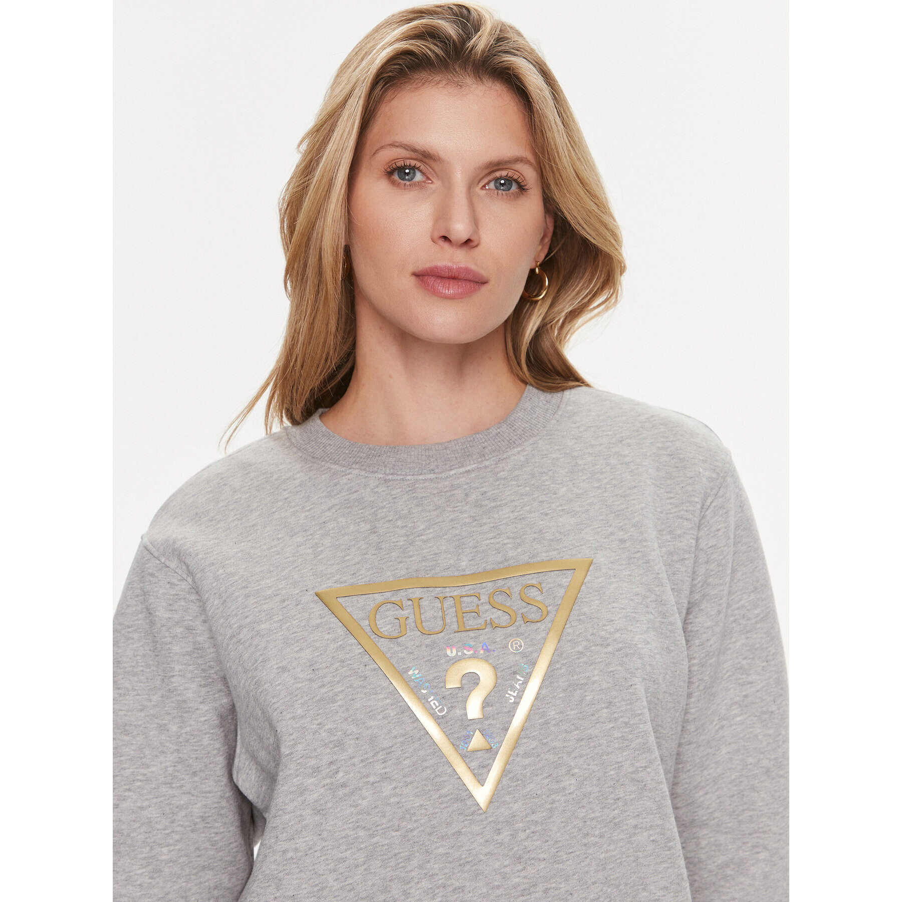 Guess Суитшърт W3YQ12 K9Z21 Сив Regular Fit - Pepit.bg