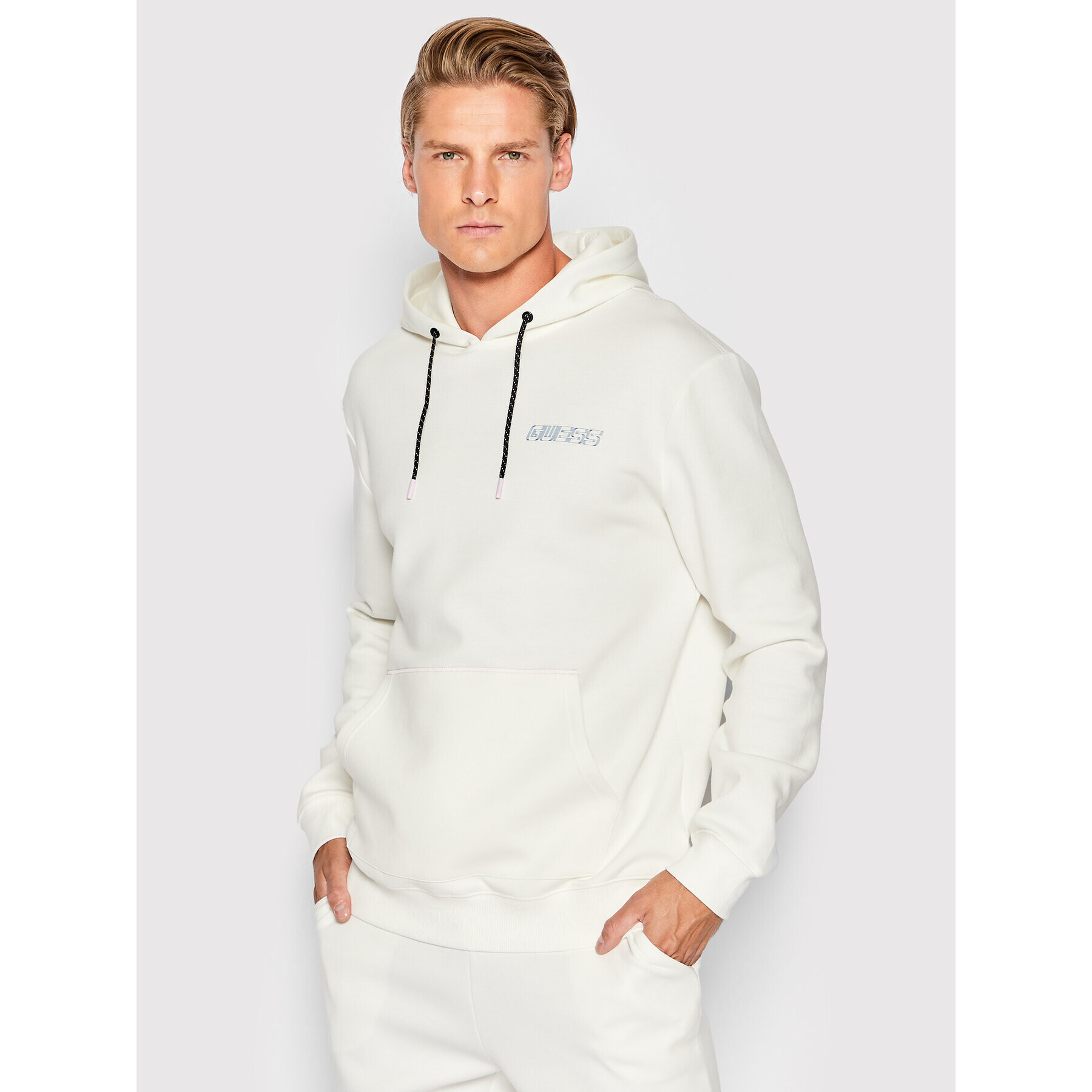 Guess Суитшърт Z2YQ01 KA3P1 Бял Regular Fit - Pepit.bg
