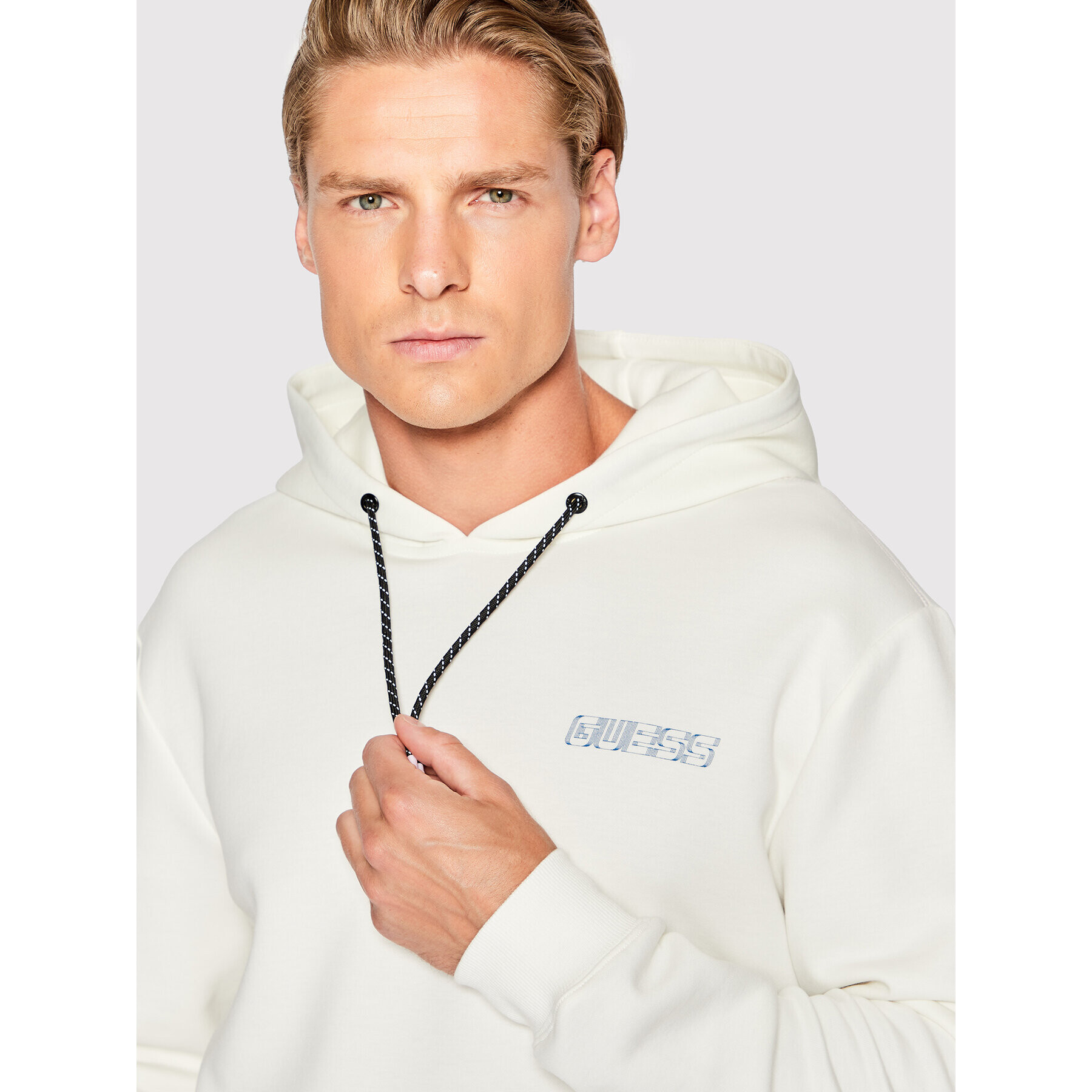 Guess Суитшърт Z2YQ01 KA3P1 Бял Regular Fit - Pepit.bg