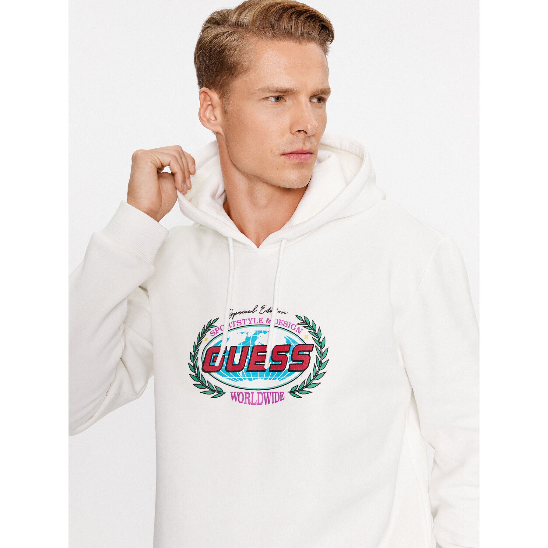 Guess Суитшърт Z3BQ09 KBXX1 Бял Regular Fit - Pepit.bg