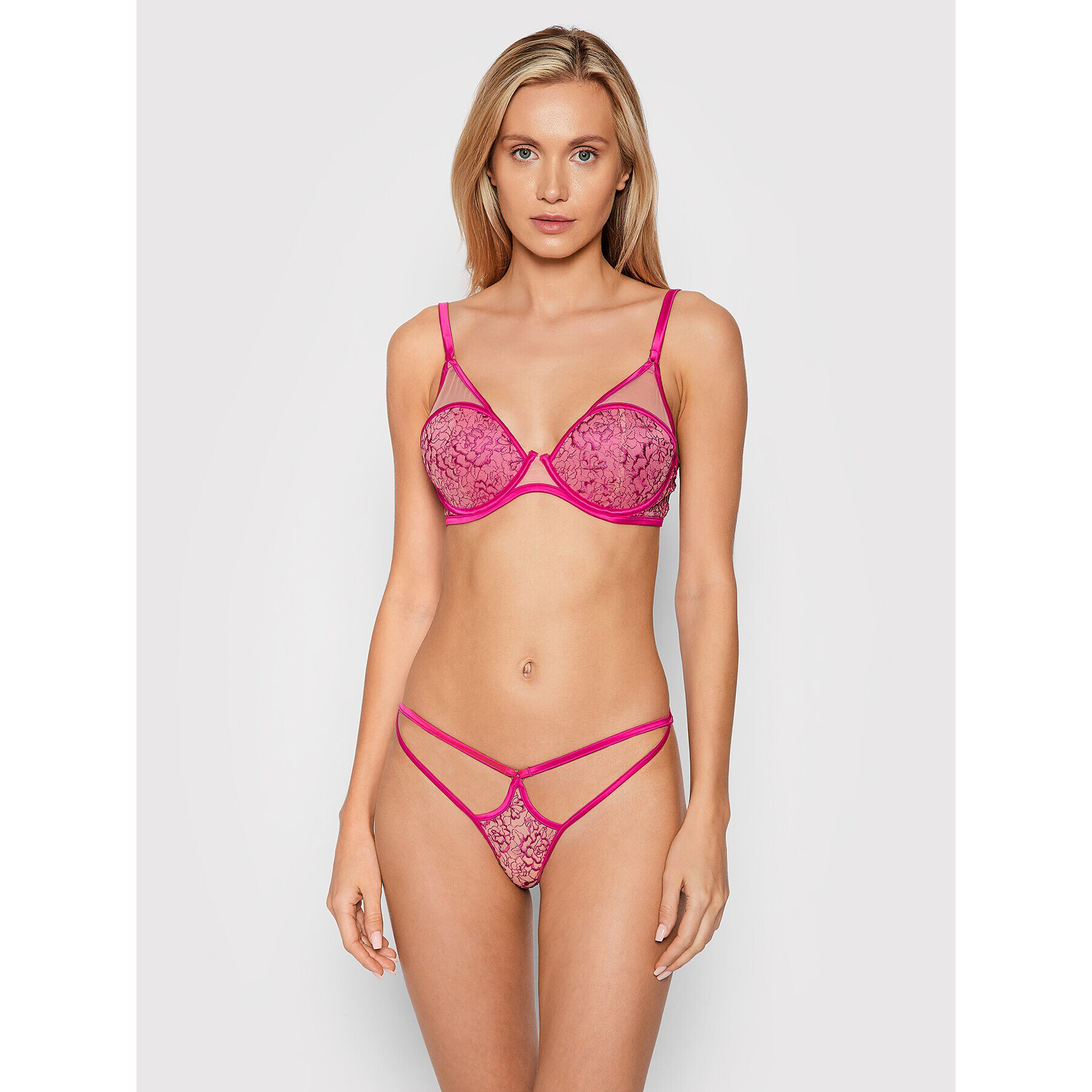 Guess Сутиен push-up Aleesha O1BC04 PZ01U Розов - Pepit.bg