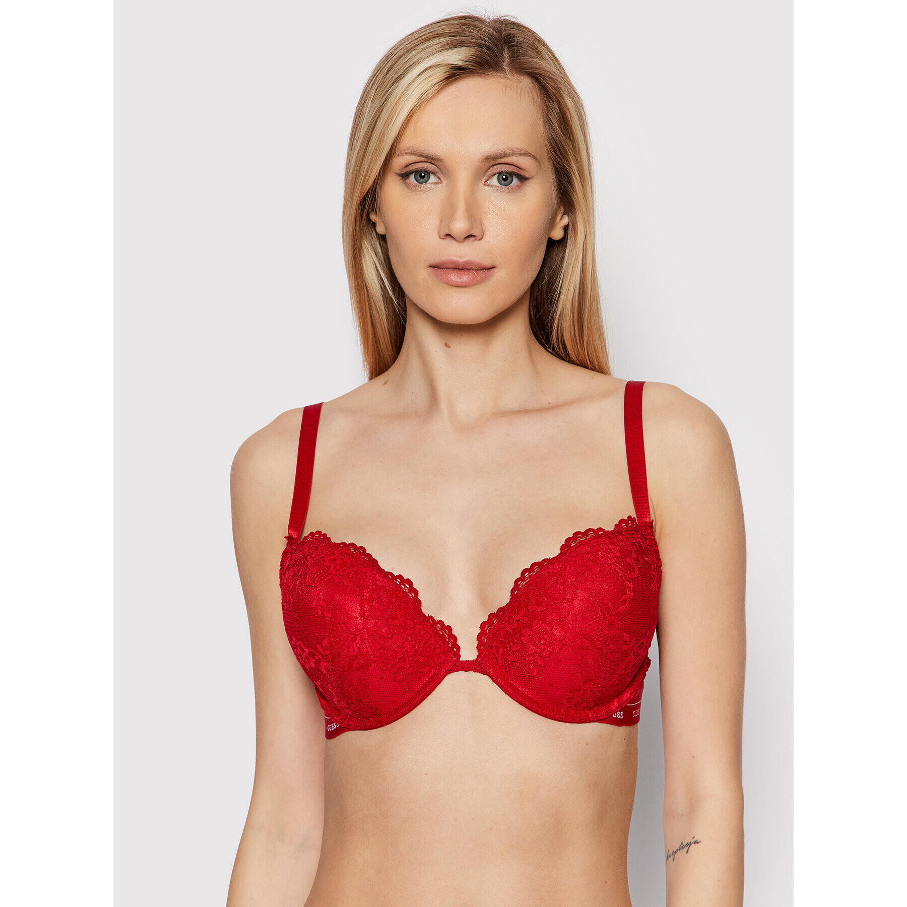 Guess Сутиен push-up Aria O0BC02 PZ01C Червен - Pepit.bg