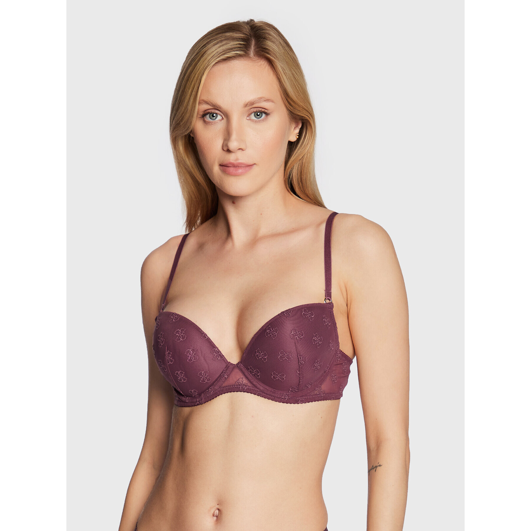 Guess Сутиен push-up Elaine O2BC22 KBBJ0 Виолетов - Pepit.bg