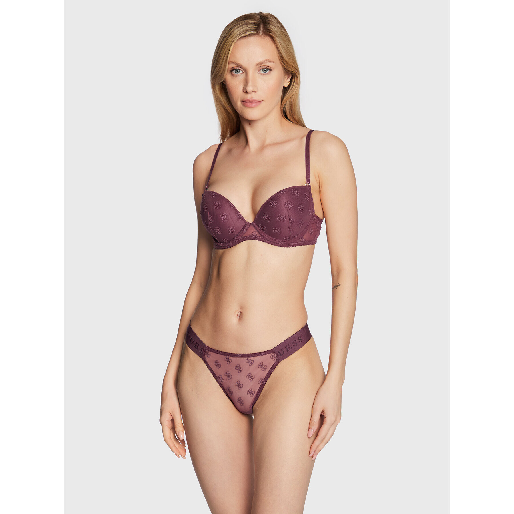 Guess Сутиен push-up Elaine O2BC22 KBBJ0 Виолетов - Pepit.bg