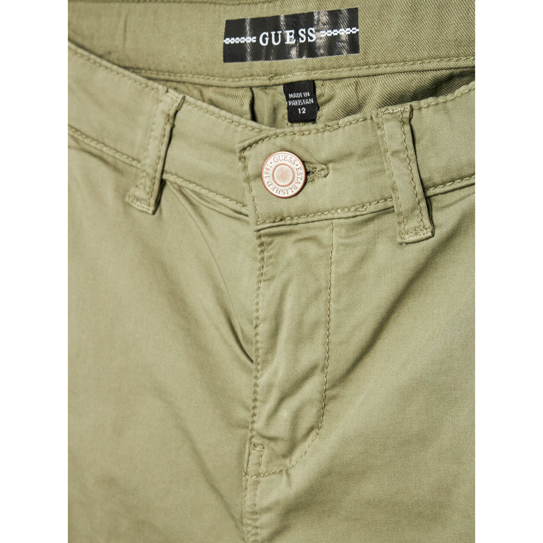 Guess Текстилни панталони L2GB01 WEHX3 Зелен Regular Fit - Pepit.bg