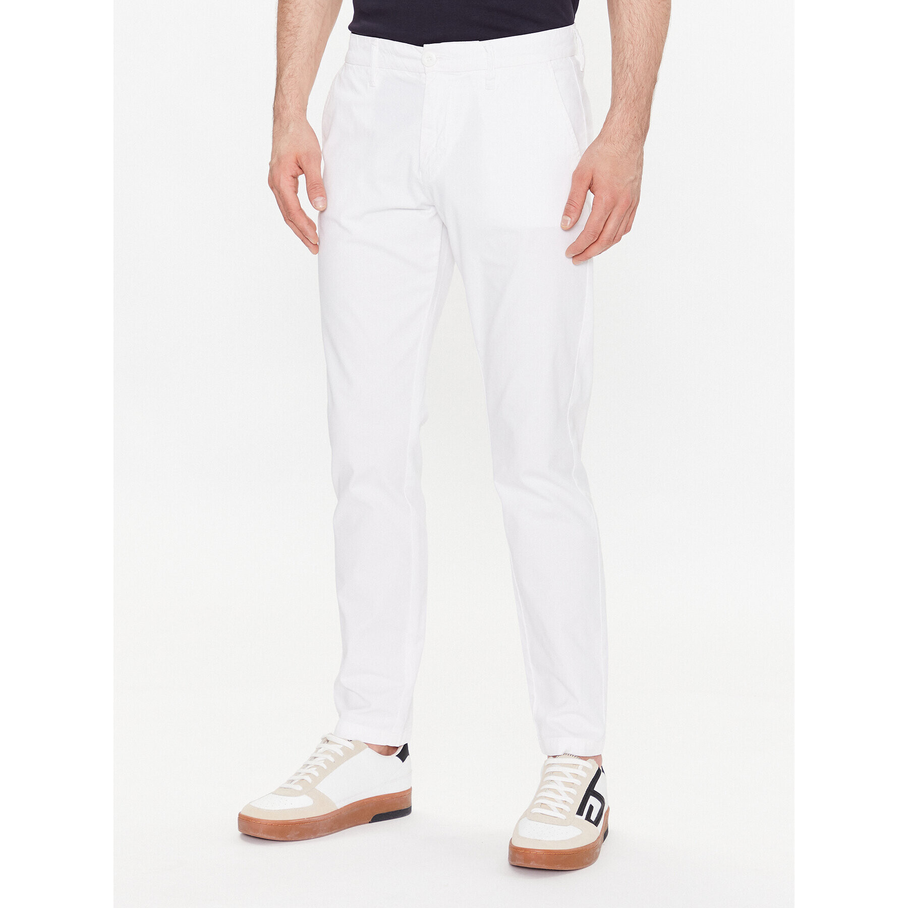 Guess Текстилни панталони Myron M3GB26 WFBW3 Бял Slim Fit - Pepit.bg