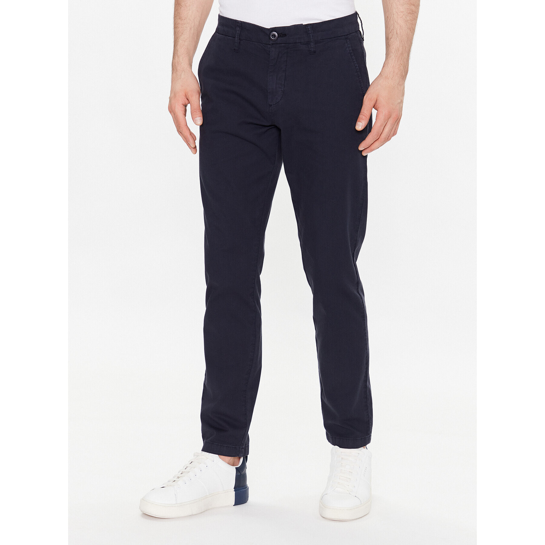 Guess Текстилни панталони Myron M3GB26 WFBW3 Тъмносин Slim Fit - Pepit.bg