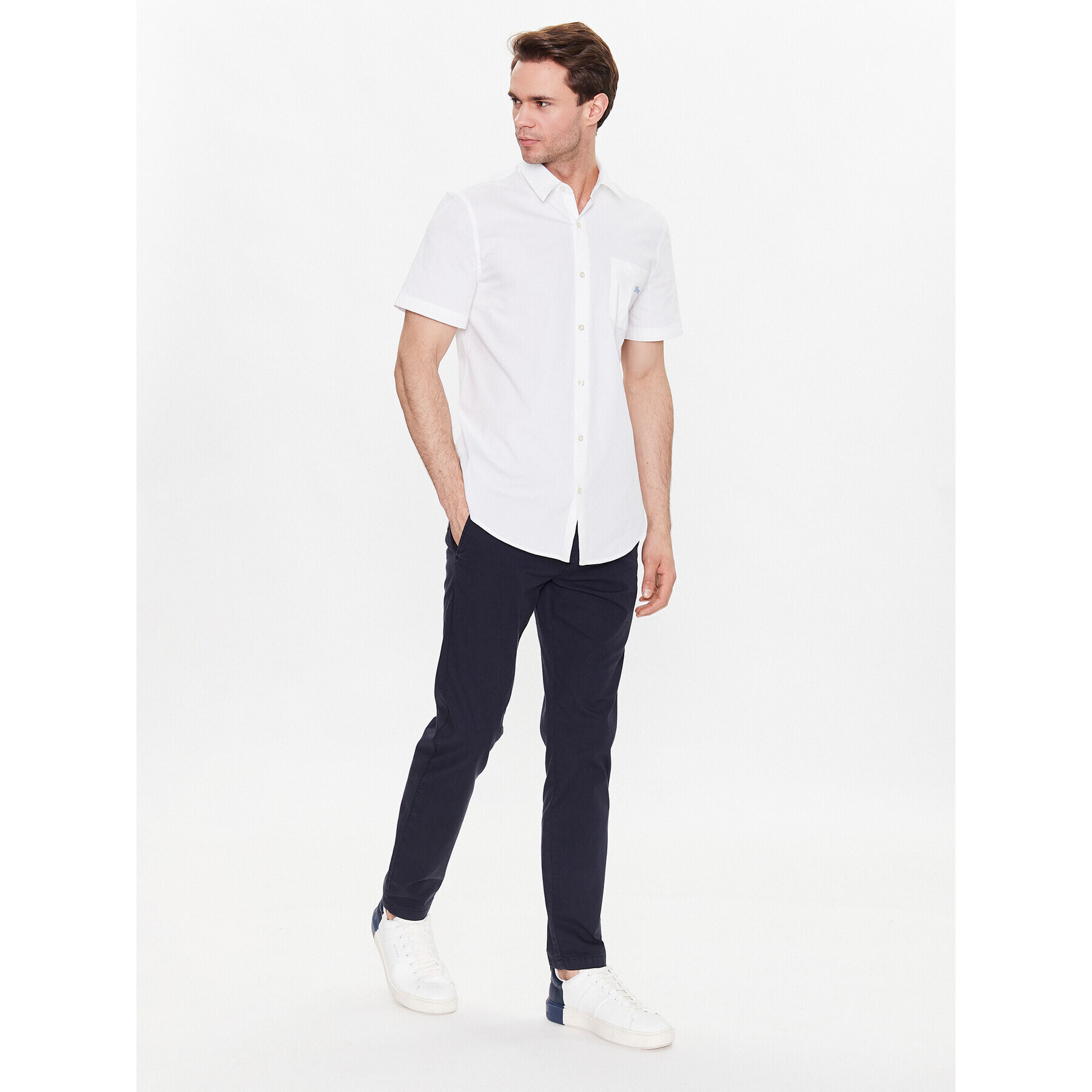 Guess Текстилни панталони Myron M3GB26 WFBW3 Тъмносин Slim Fit - Pepit.bg