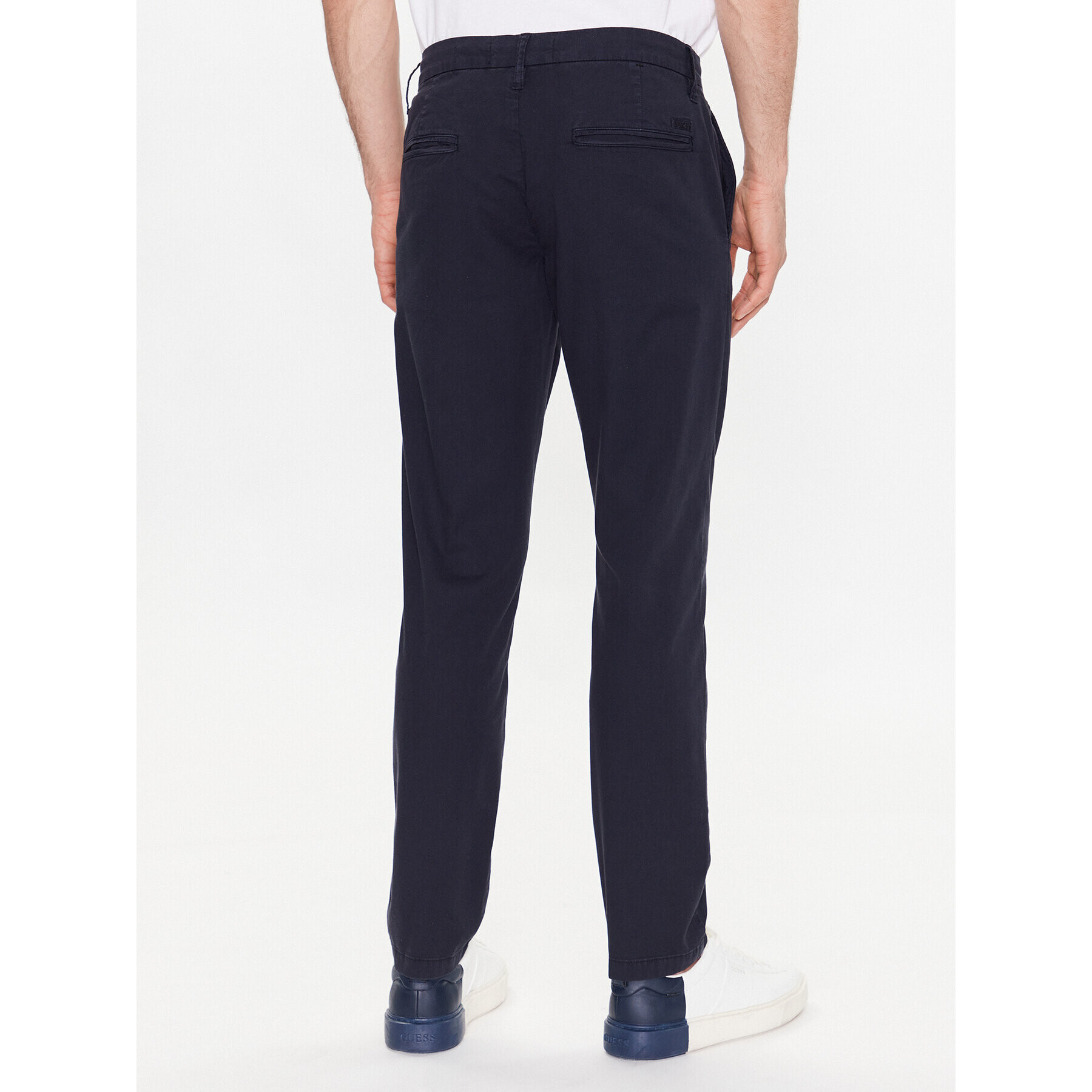 Guess Текстилни панталони Myron M3GB26 WFBW3 Тъмносин Slim Fit - Pepit.bg