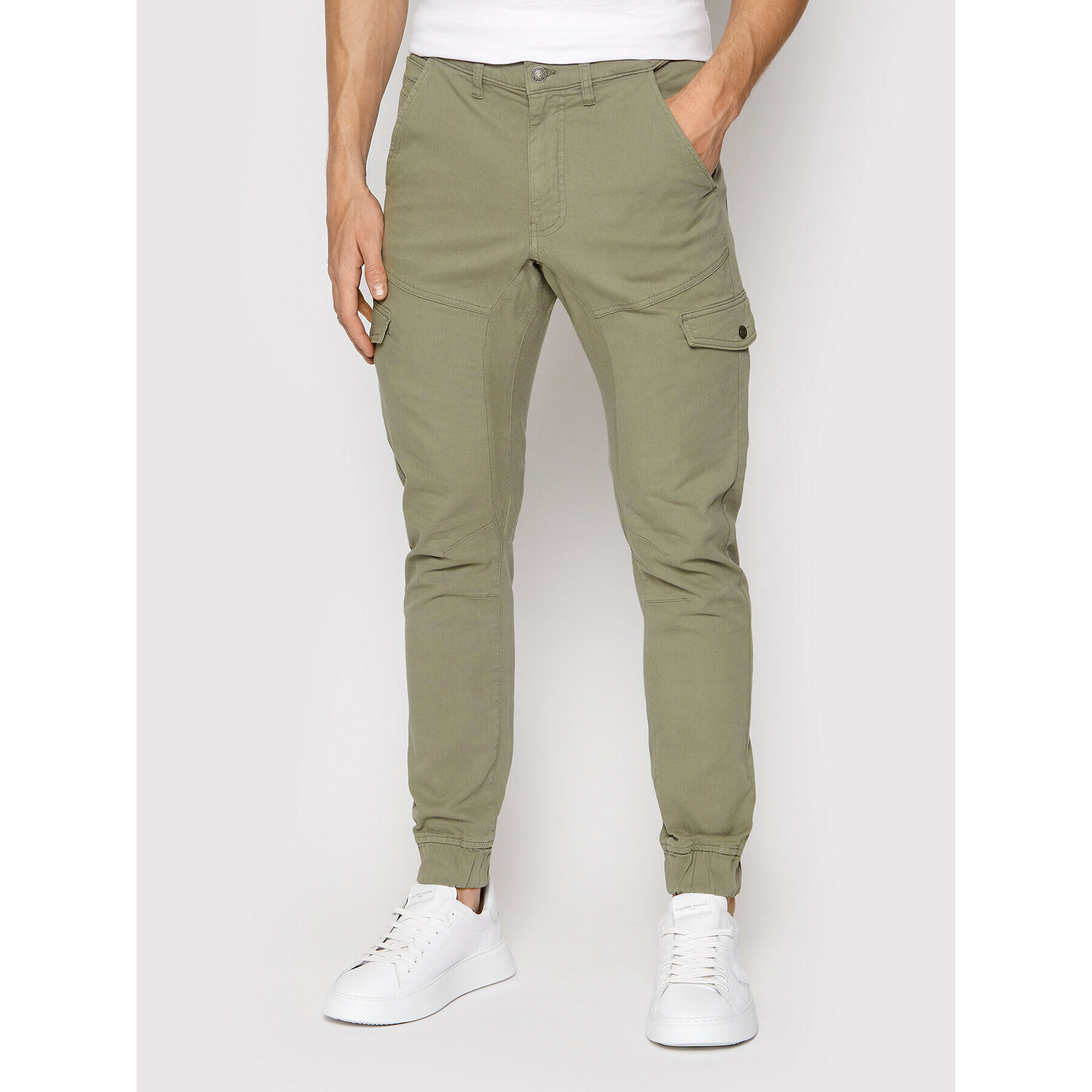 Guess Текстилни панталони New Combat M2RB17 WEDW1 Зелен Slim Fit - Pepit.bg