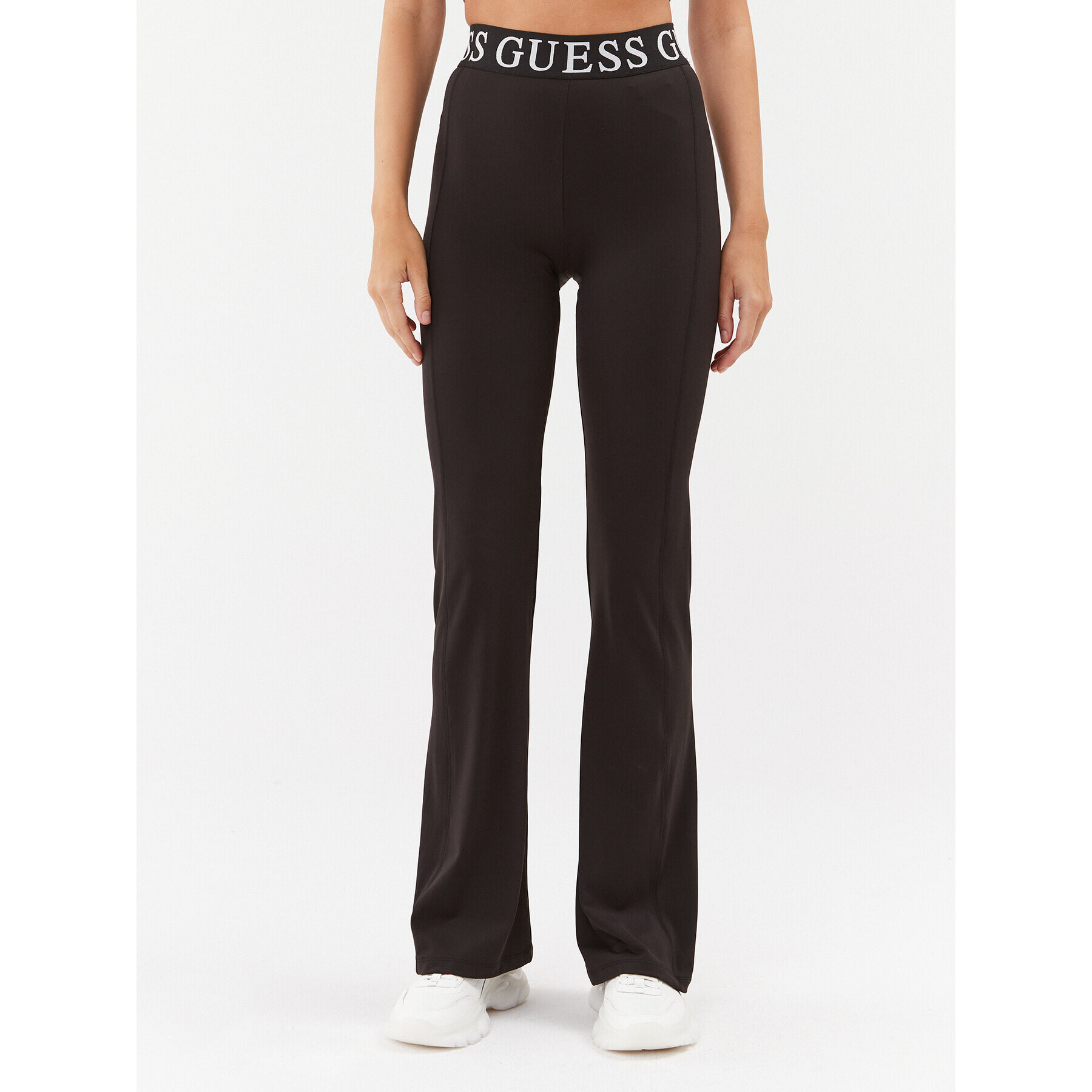 Guess Текстилни панталони V3BB12 MC04Z Черен Regular Fit - Pepit.bg