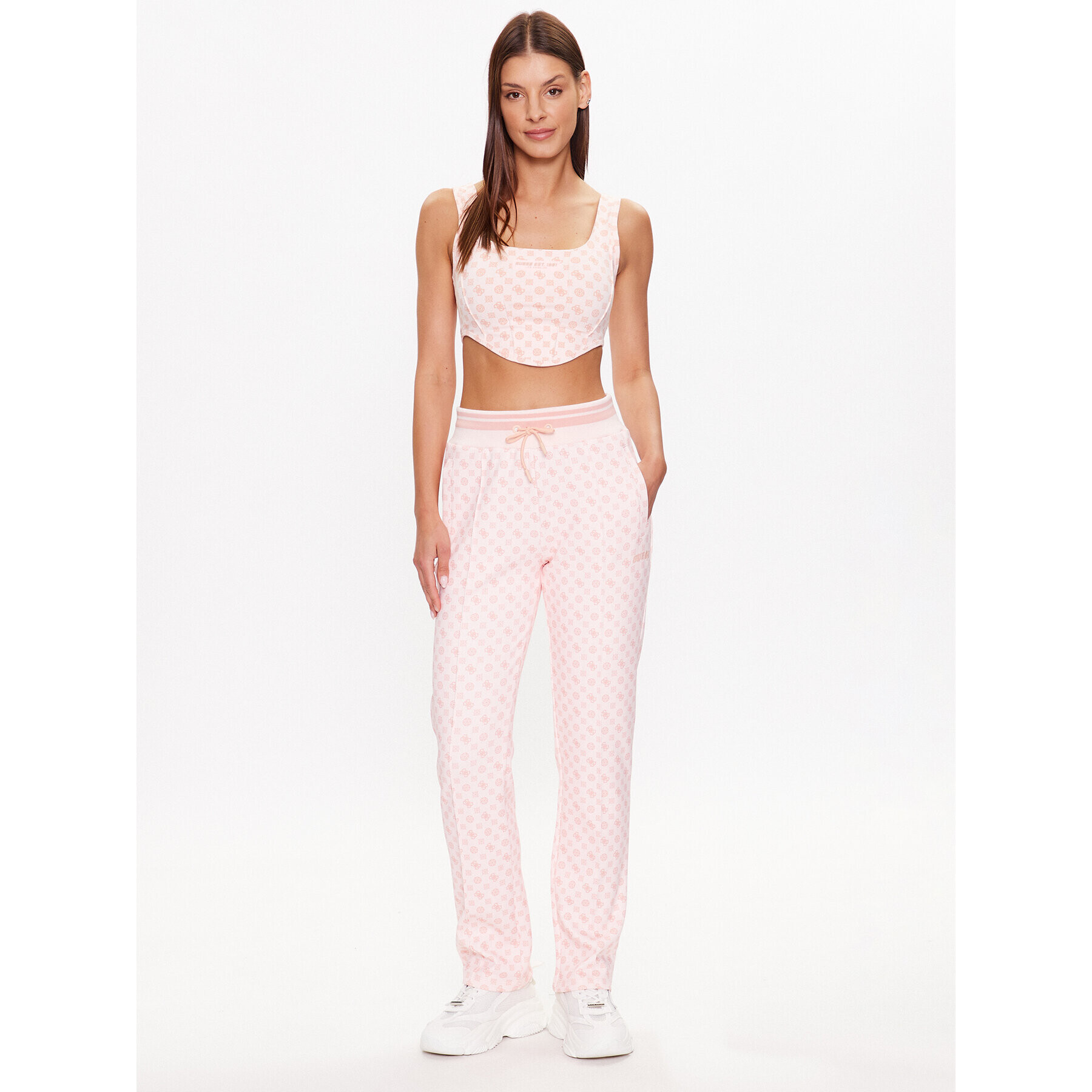 Guess Текстилни панталони V3YB00 KB212 Розов Regular Fit - Pepit.bg