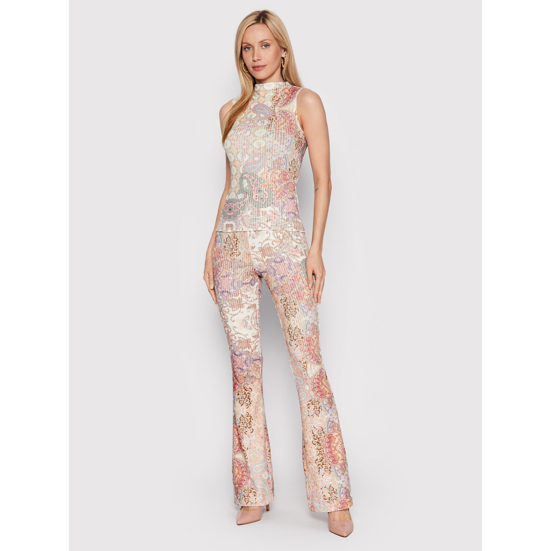 Guess Текстилни панталони W2YB00 KB7I0 Цветен Regular Fit - Pepit.bg