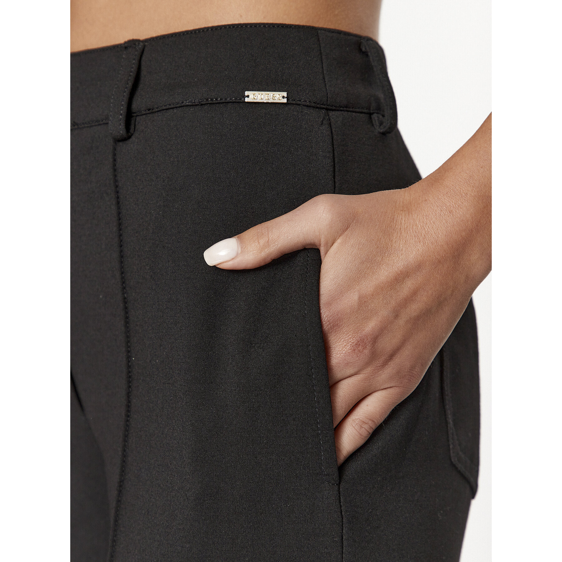 Guess Текстилни панталони W3BB40 KBJP2 Черен Regular Fit - Pepit.bg
