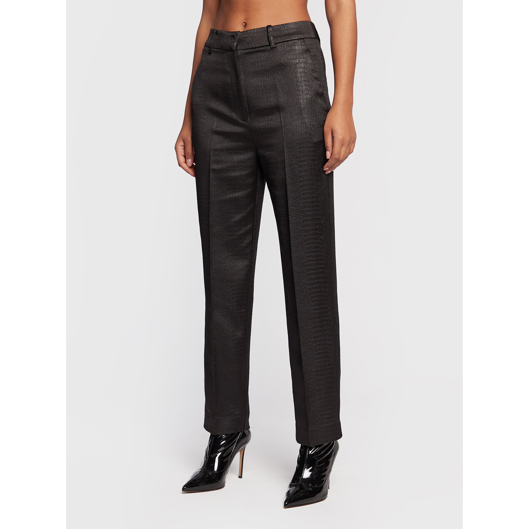 Guess Текстилни панталони W3RB11 WF562 Черен Regular Fit - Pepit.bg
