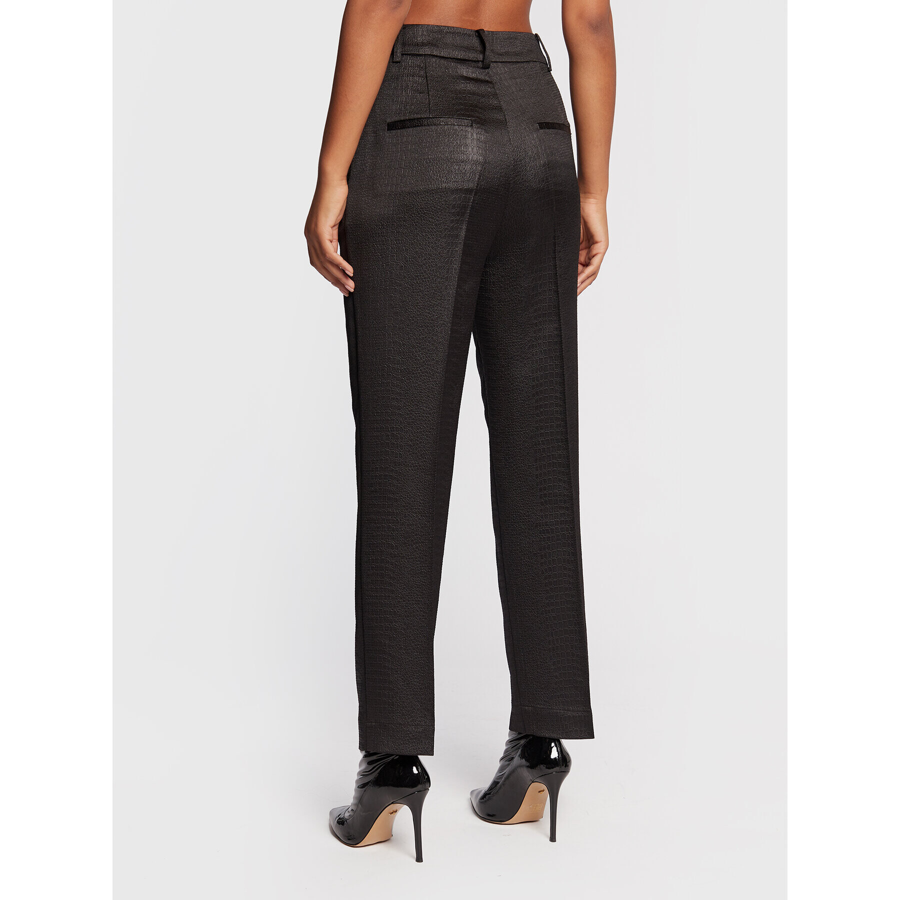 Guess Текстилни панталони W3RB11 WF562 Черен Regular Fit - Pepit.bg