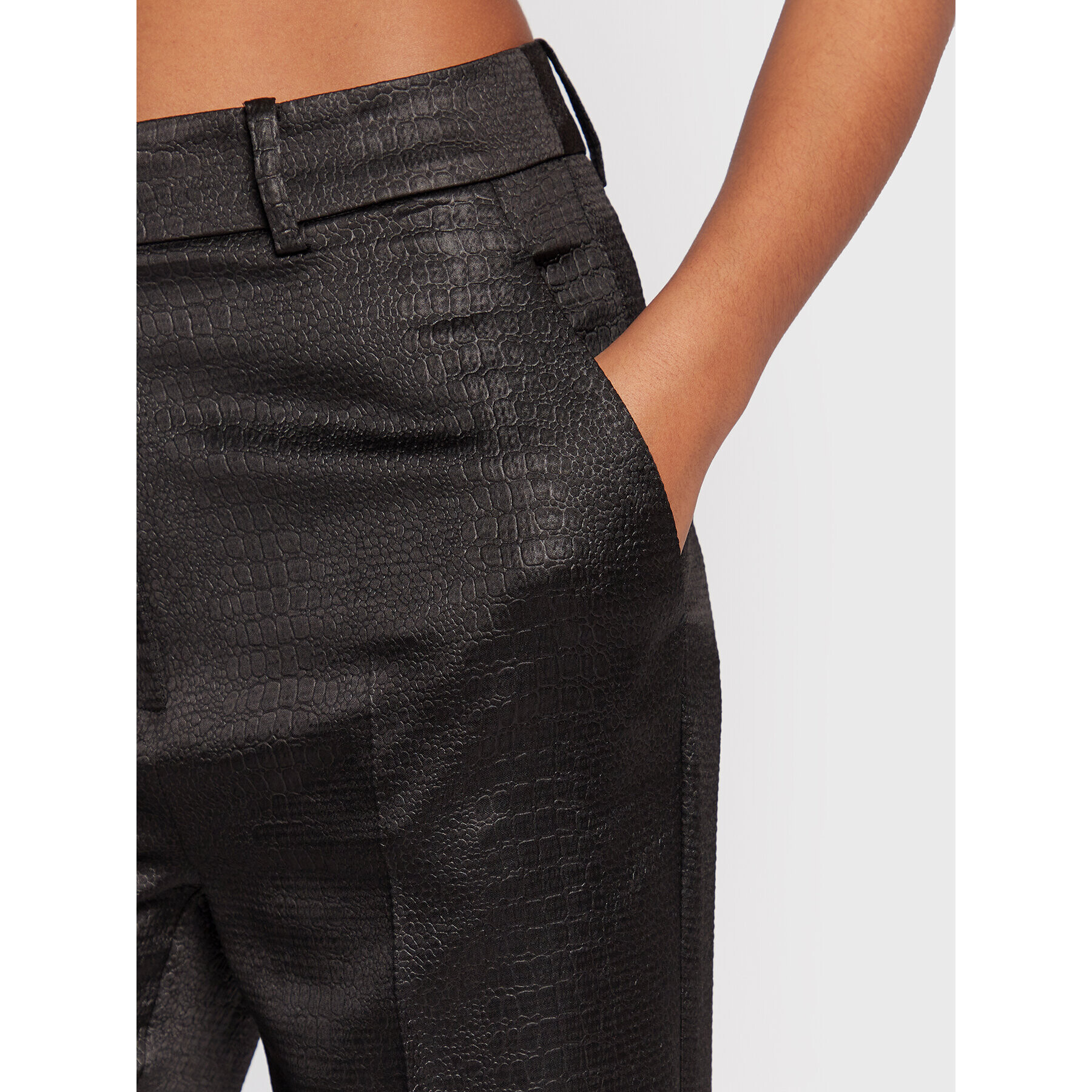 Guess Текстилни панталони W3RB11 WF562 Черен Regular Fit - Pepit.bg