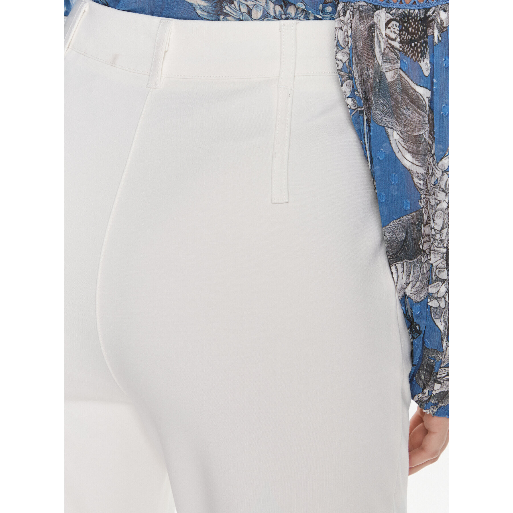 Guess Текстилни панталони W4RB28 KBJP2 Екрю Boot Fit - Pepit.bg