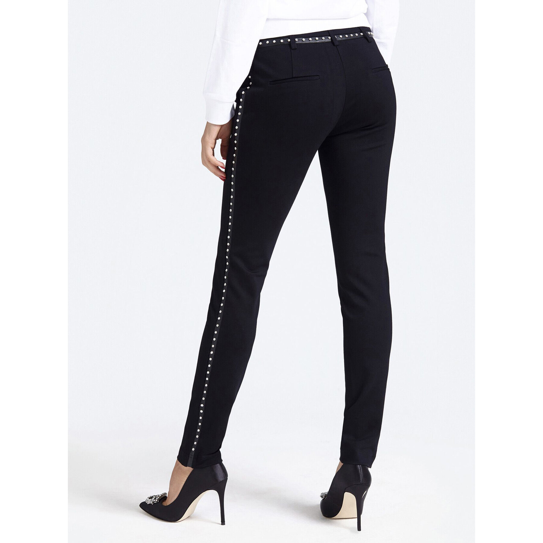 Guess Текстилни панталони W93B48 K8RN0 Черен Regular Fit - Pepit.bg
