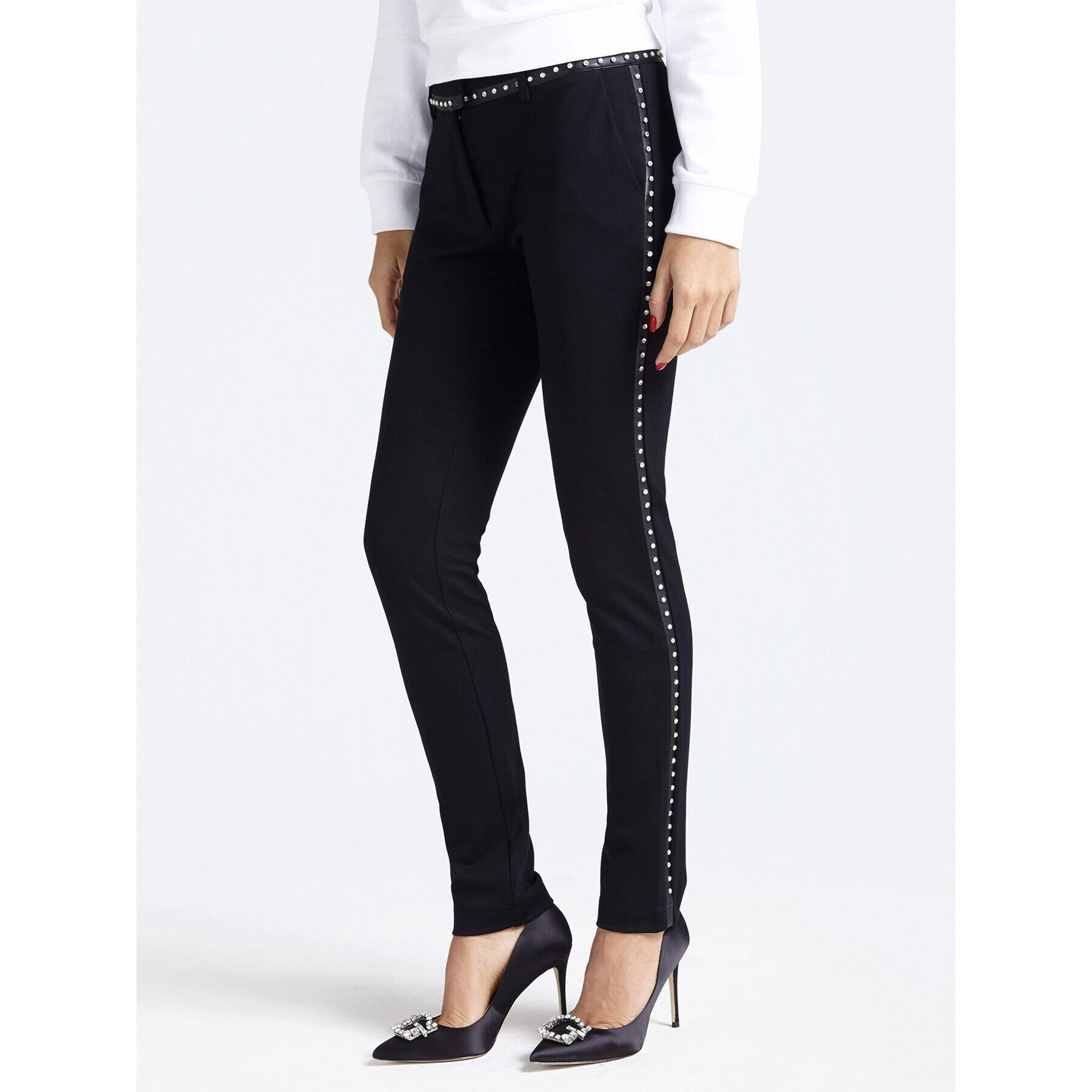 Guess Текстилни панталони W93B48 K8RN0 Черен Regular Fit - Pepit.bg