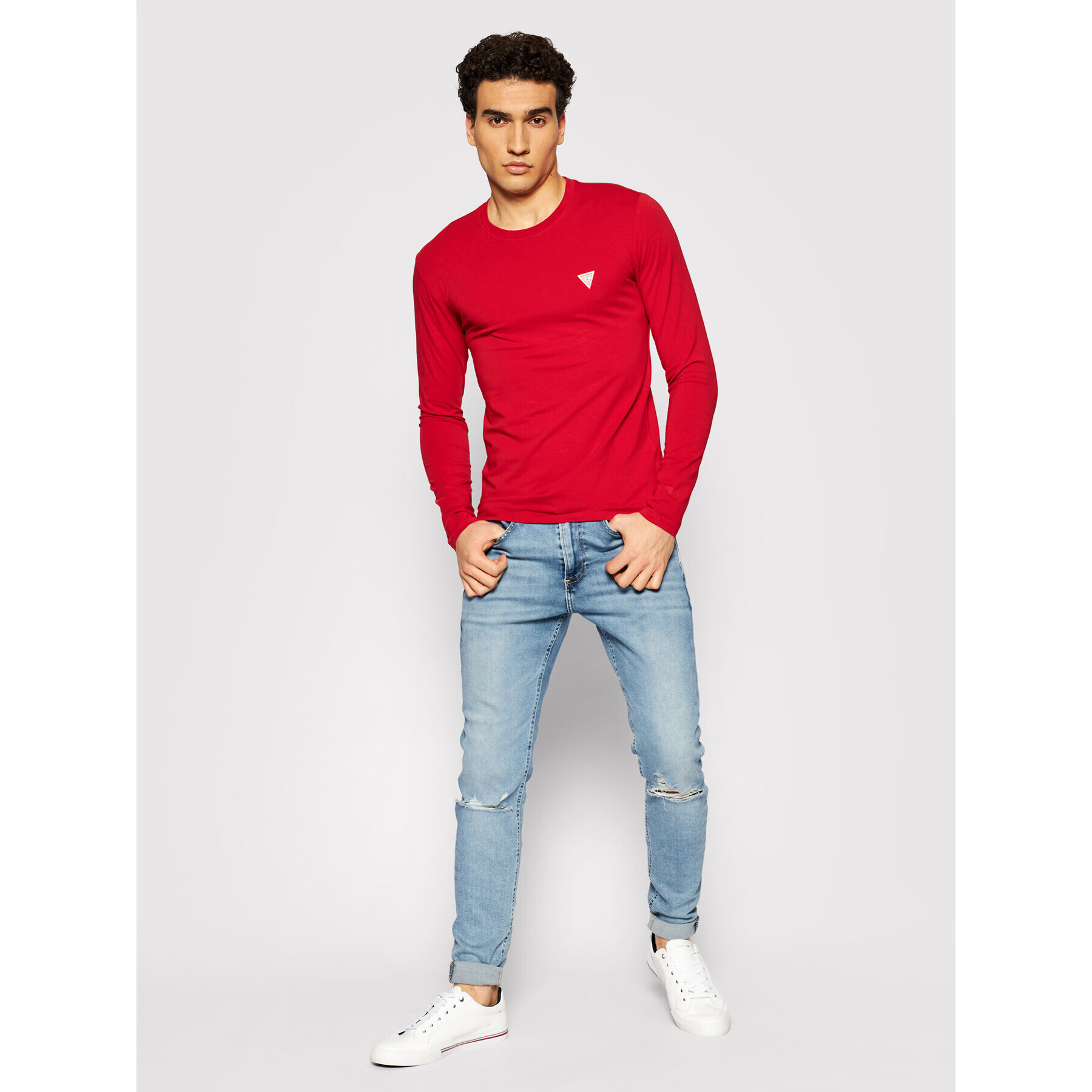 Guess Тениска с дълъг ръкав Core M1RI28 J1311 Червен Super Slim Fit - Pepit.bg