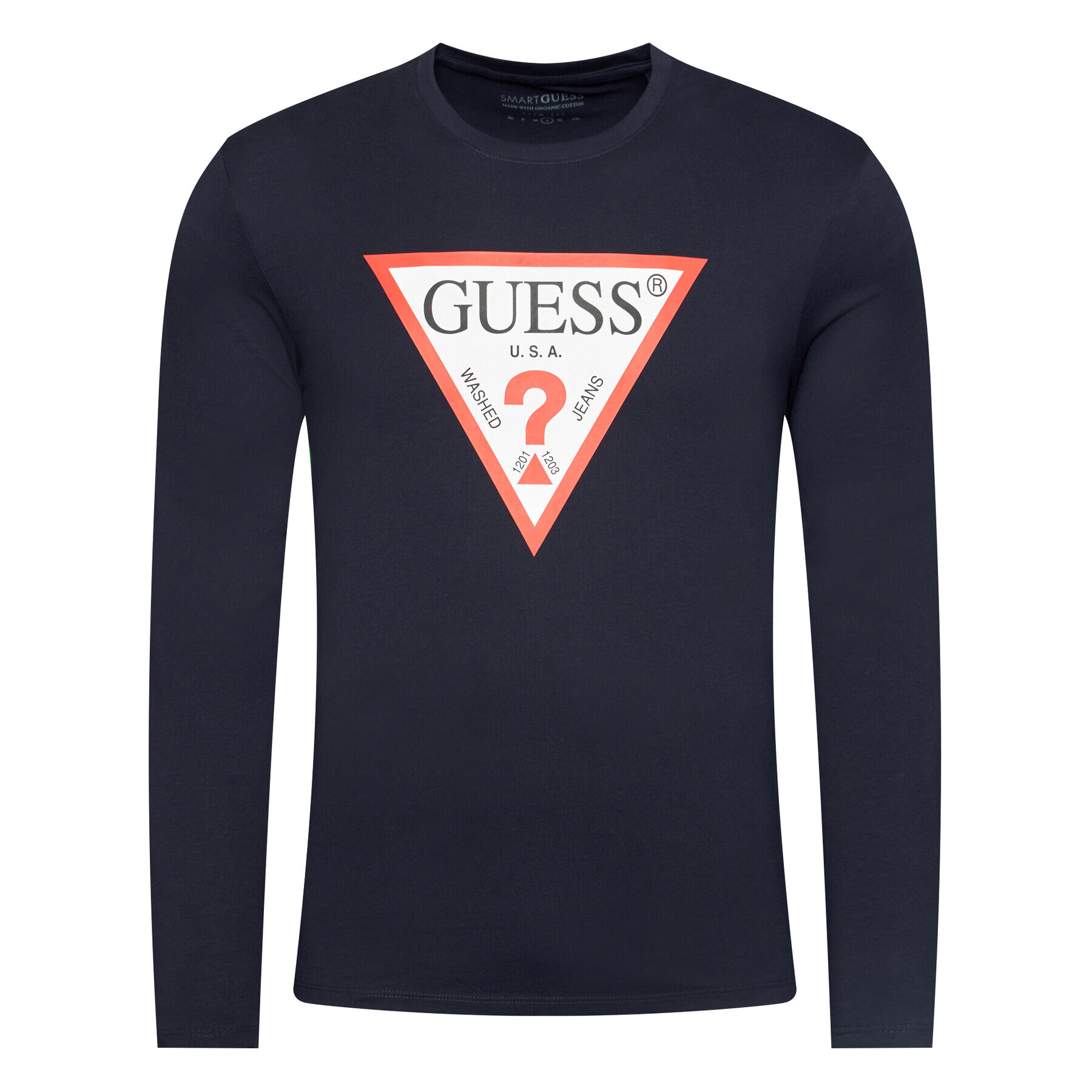 Guess Тениска с дълъг ръкав M1RI31 I3Z11 Тъмносин Slim Fit - Pepit.bg