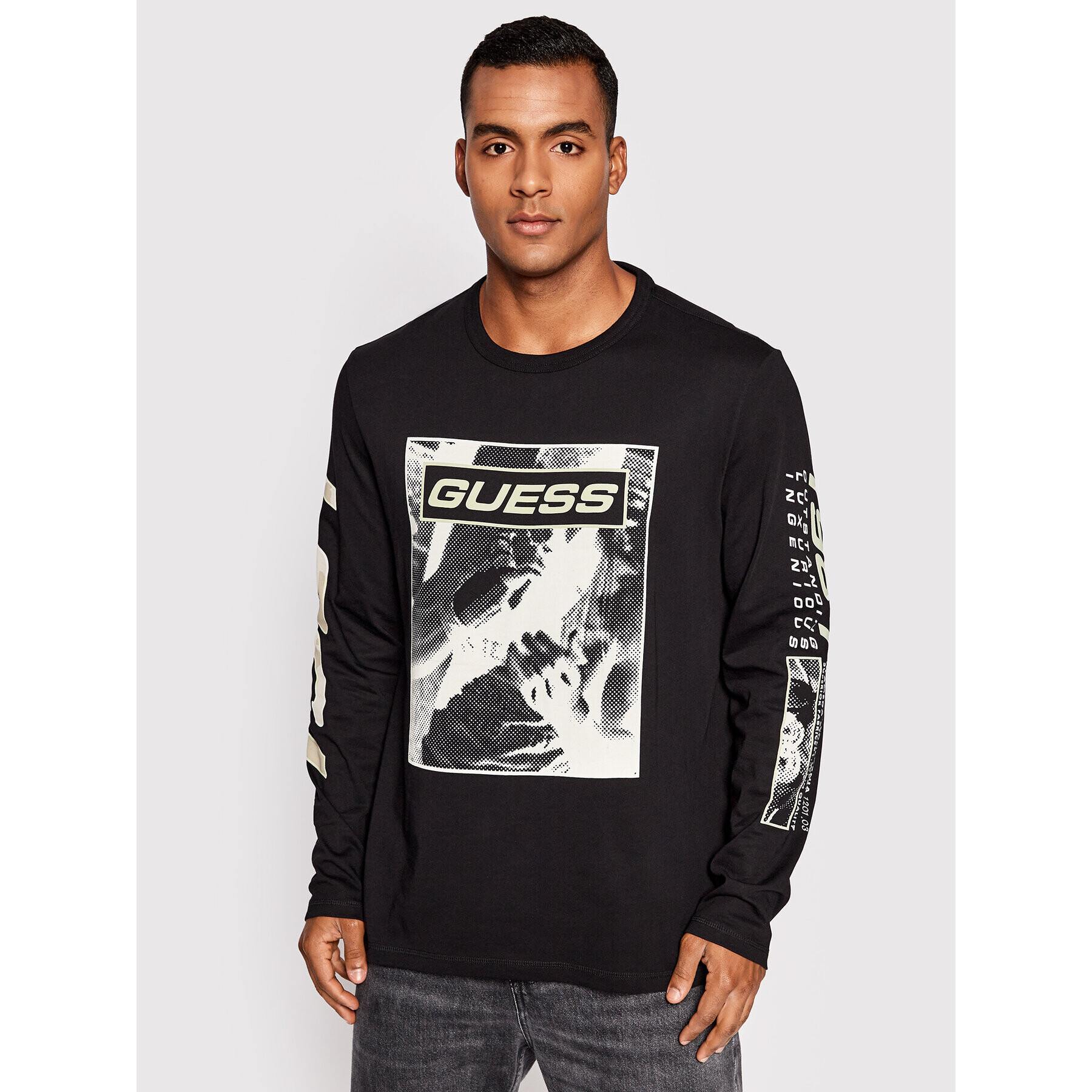Guess Тениска с дълъг ръкав M2YI26 I3Z00 Черен Regular Fit - Pepit.bg